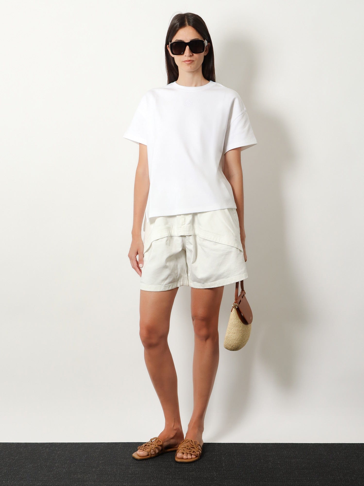Loewe Asymmetric cotton blend t-shirt