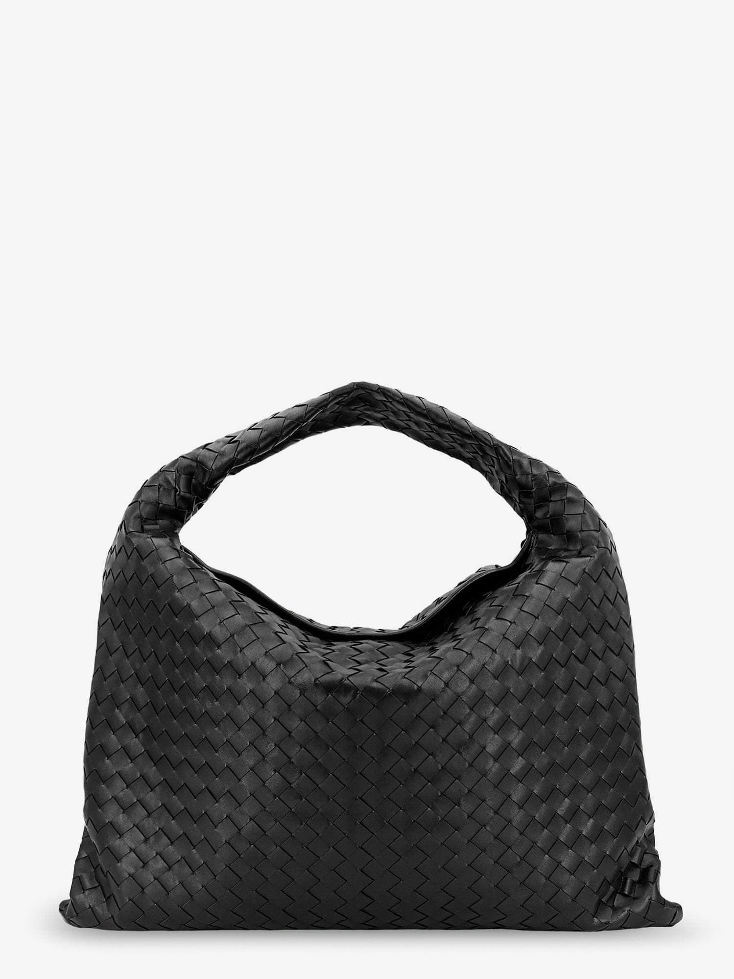Bottega Veneta Hop Hobo Leather Shoulder Bag with Intreccio Pattern