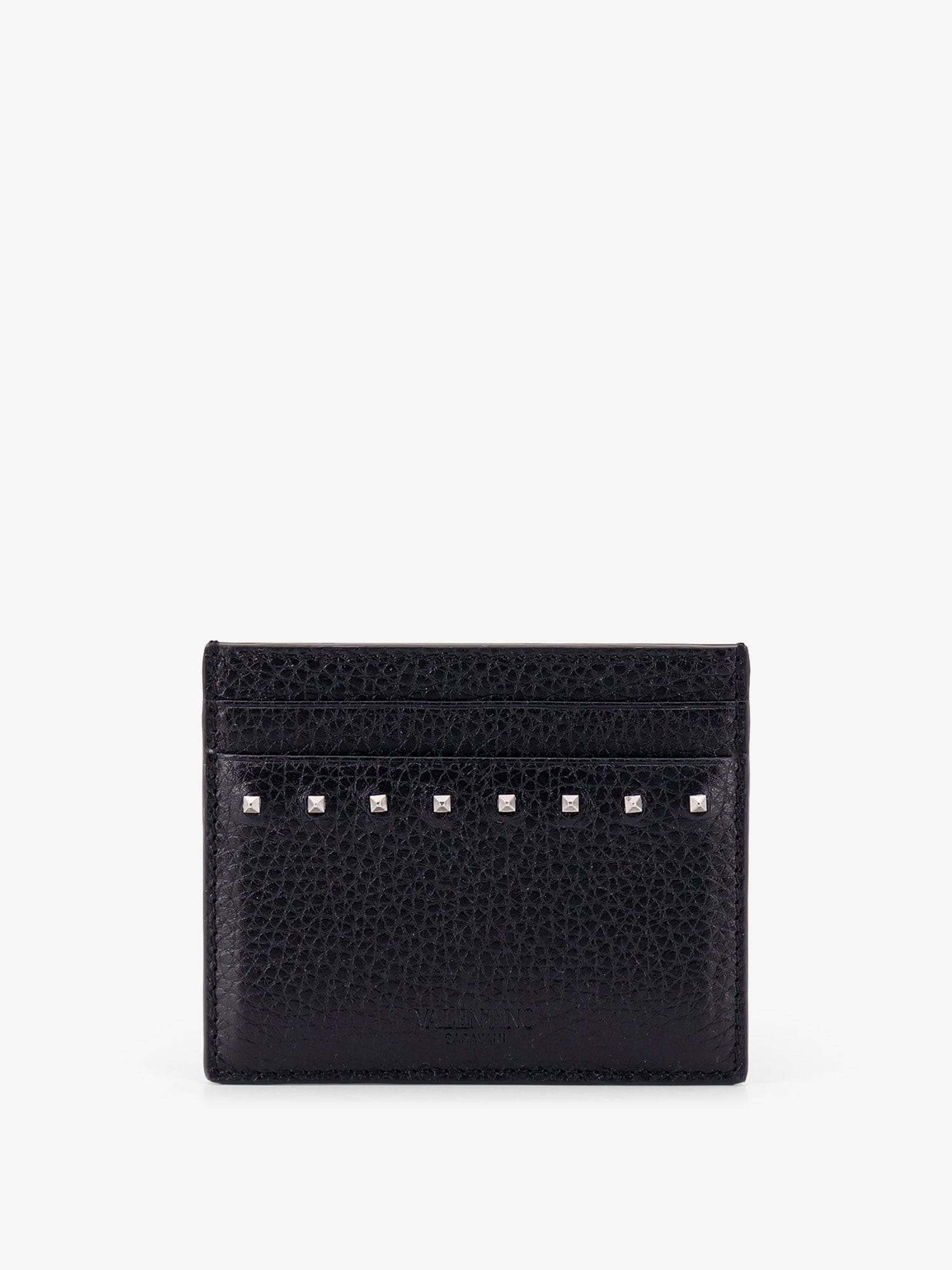 Valentino Garavani Leather card holder with stud detail