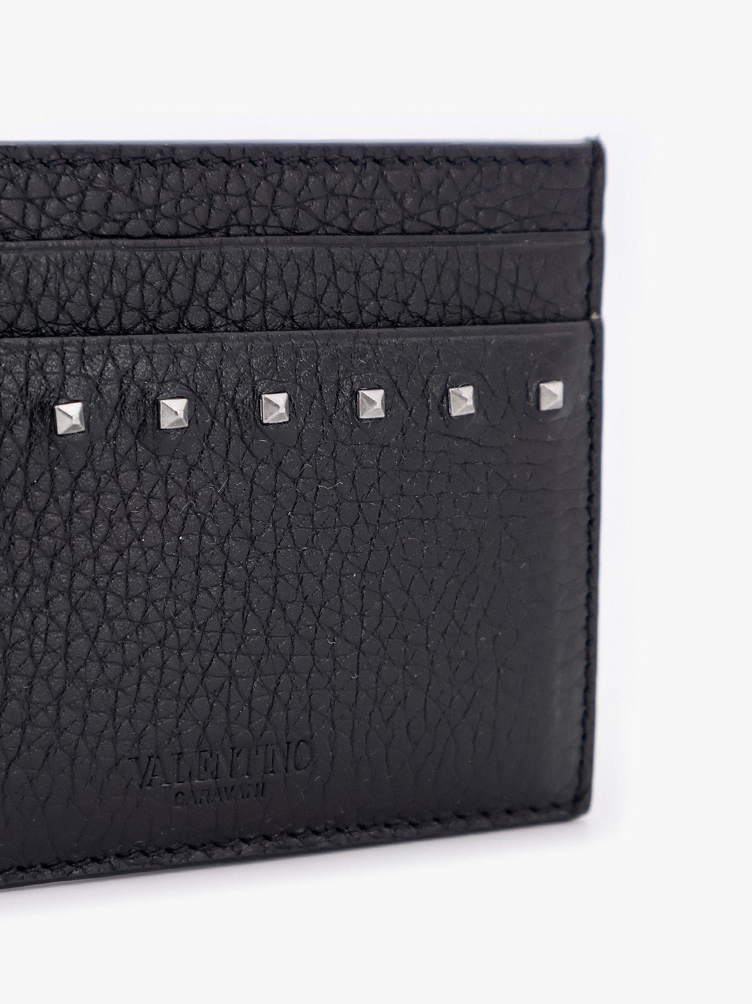 Valentino Garavani Leather card holder with stud detail