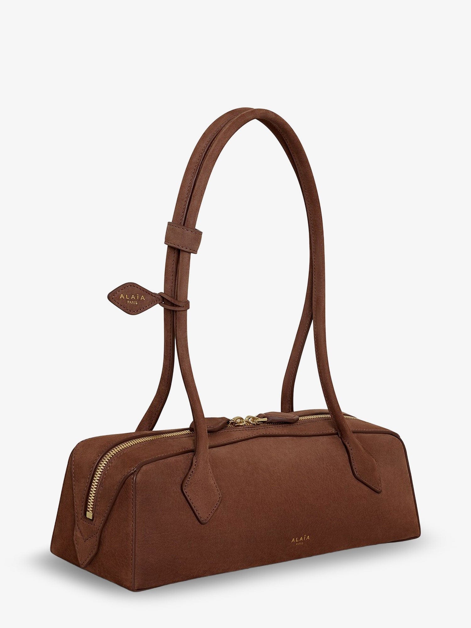 Alaia Teckel Medium suede shoulder bag