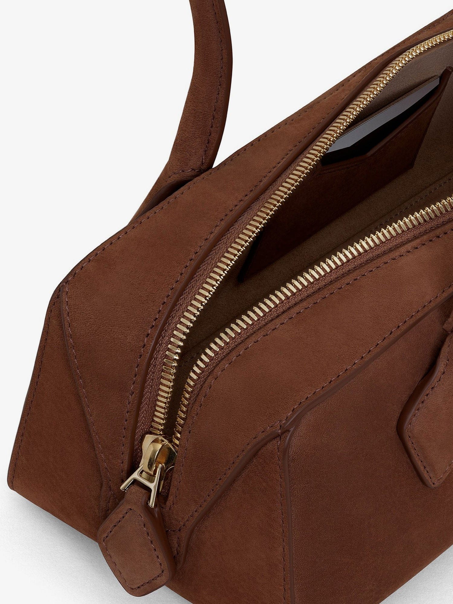 Alaia Teckel Medium suede shoulder bag