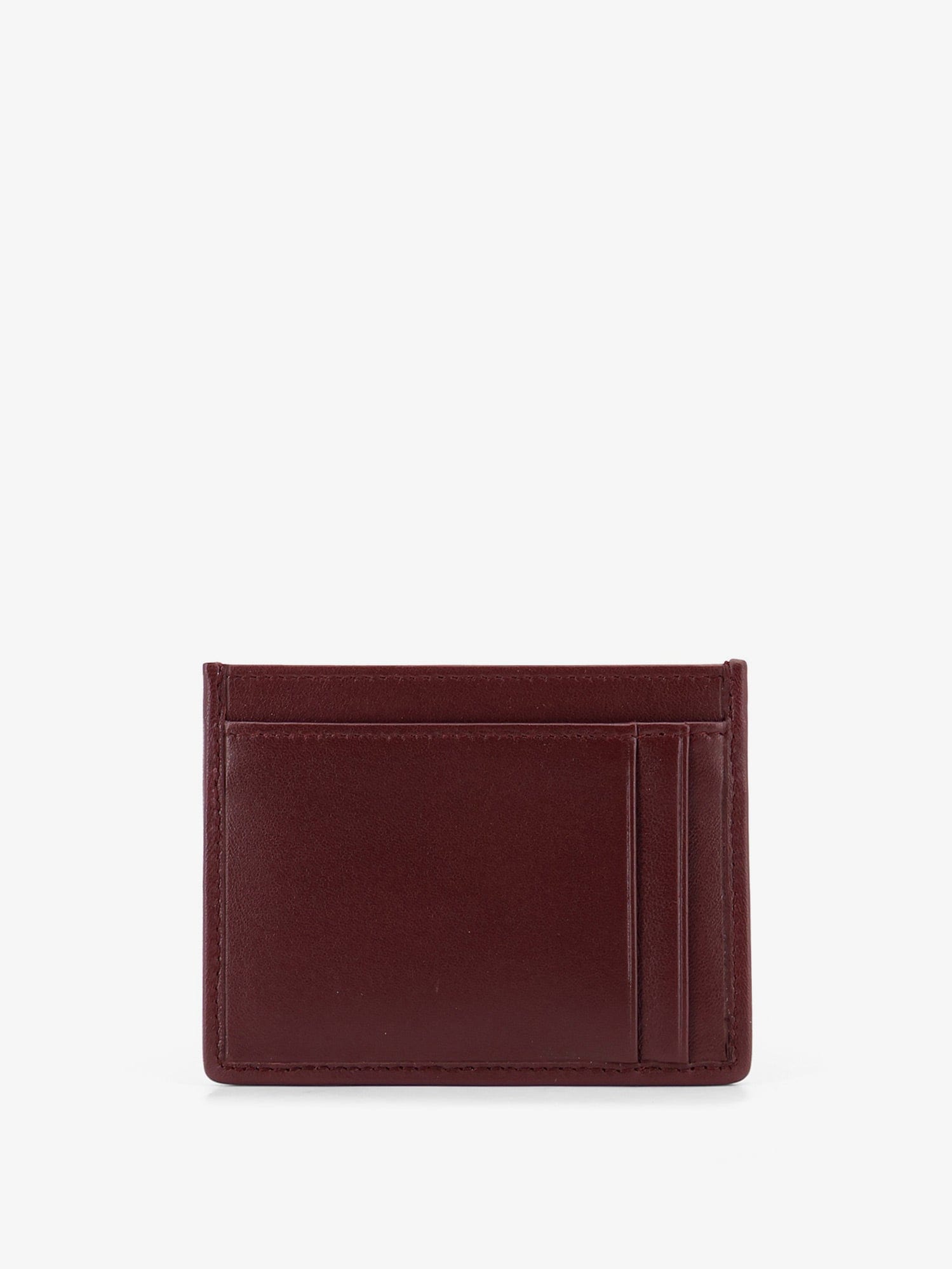 Miu Miu Matelassé leather card holder with metal lettering logo