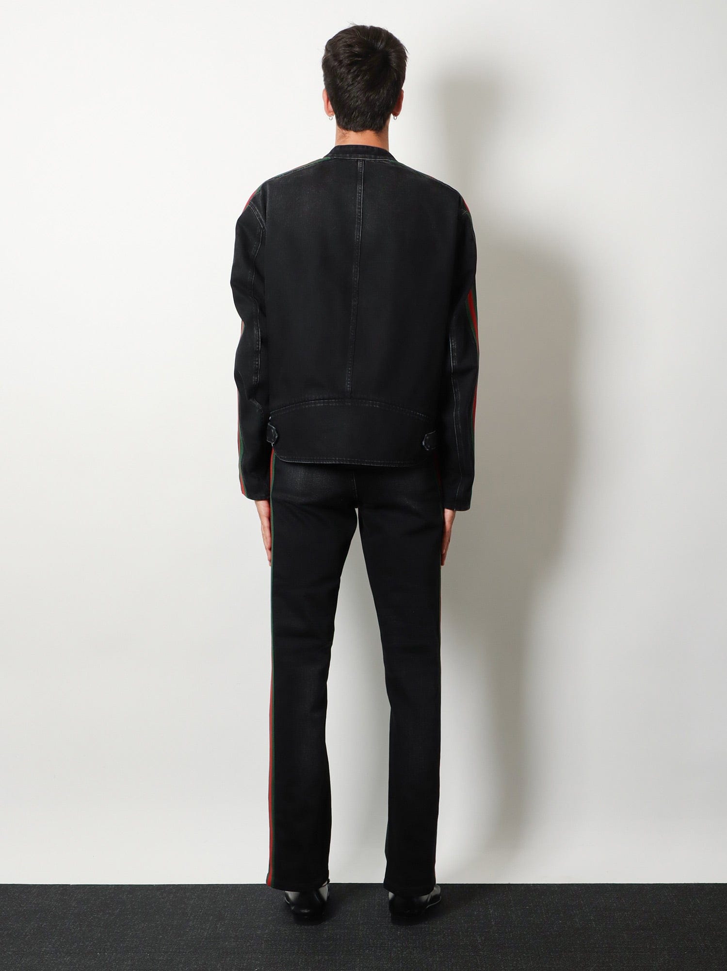 Gucci Black denim jacket certified cotton jacket with a faded effect