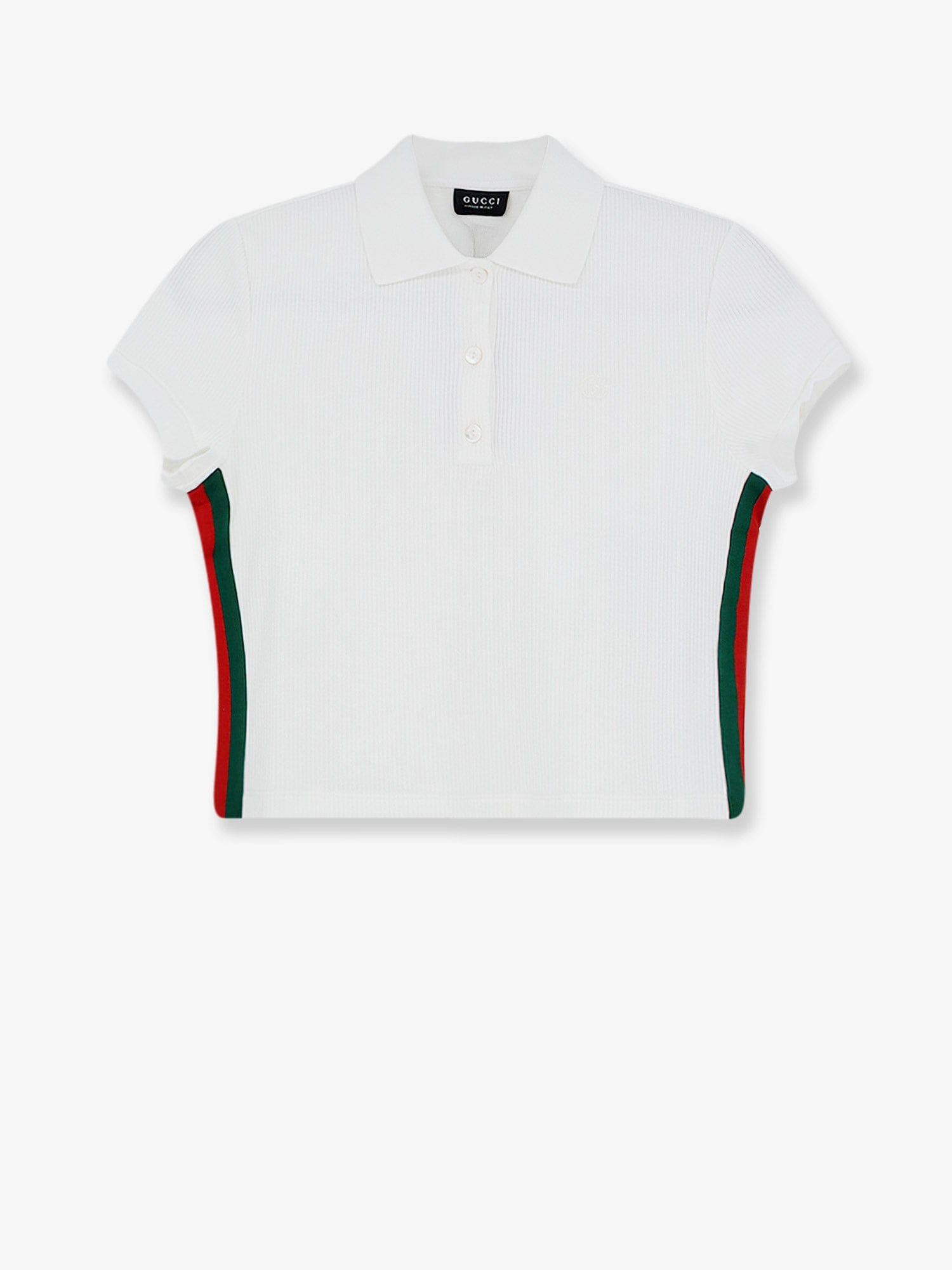 Gucci Ribbed cotton jersey polo shirt
