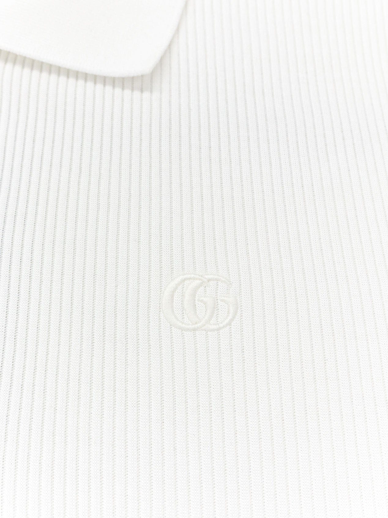 Gucci Ribbed cotton jersey polo shirt