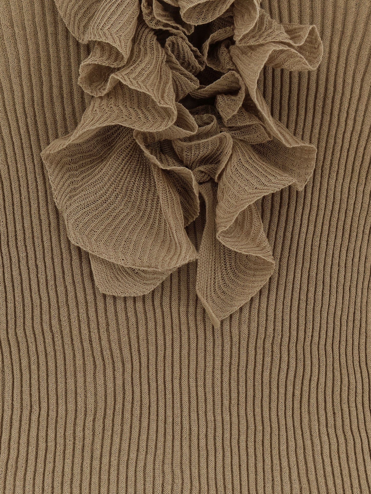 Nude Ribbed cotton blend sweater