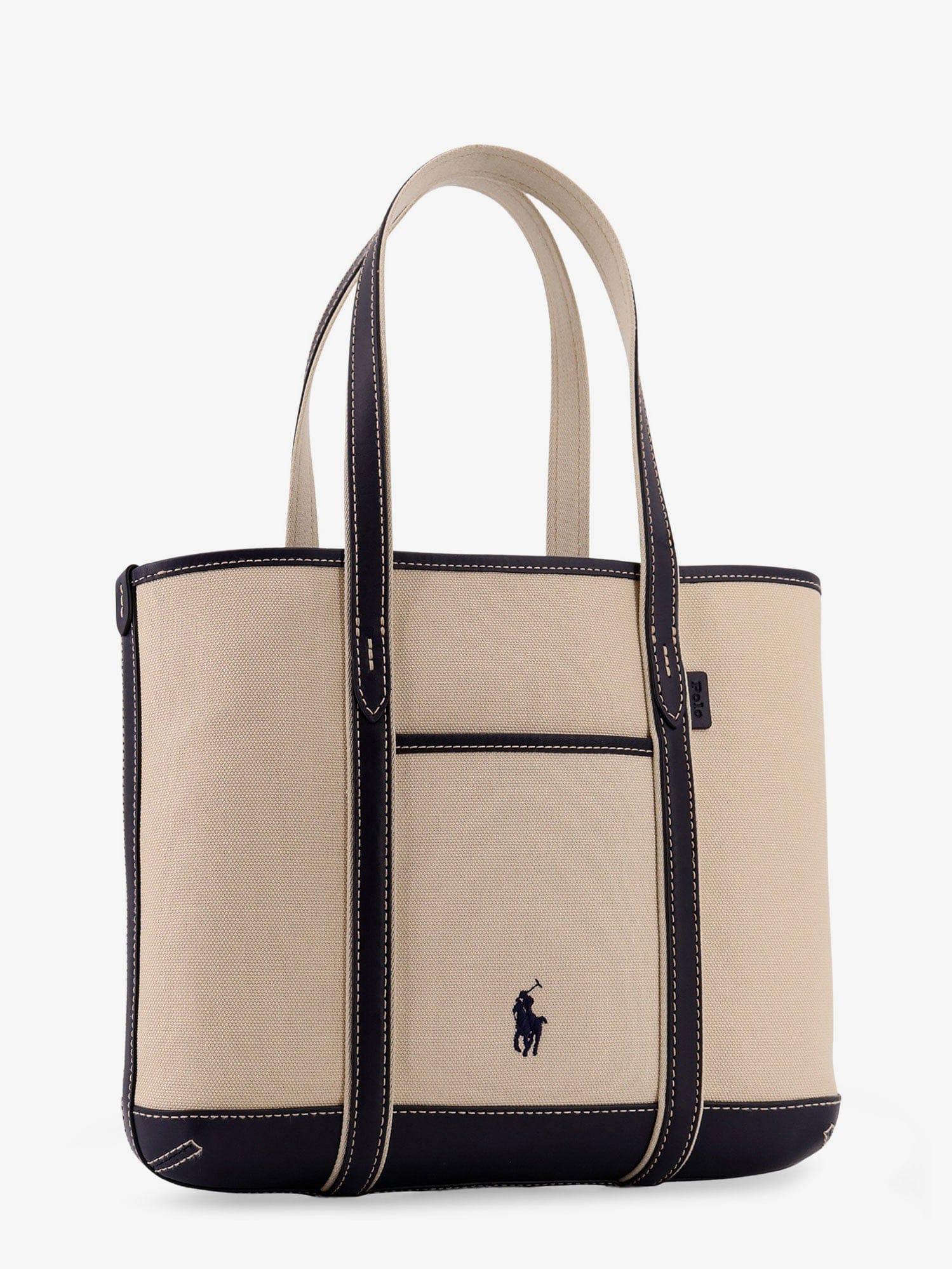 Polo Ralph Lauren Canvas shoulder bag with embroidered logo on the front