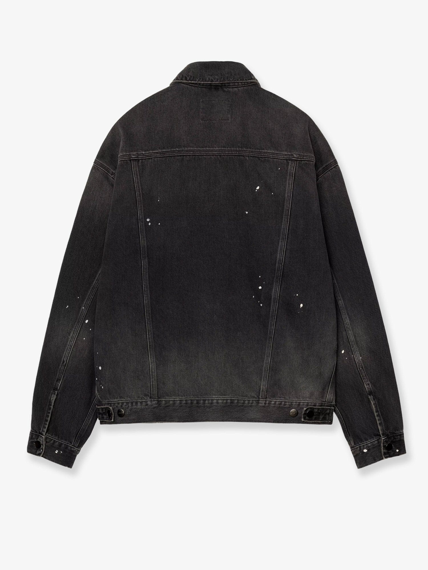 Carhartt WIP Black denim jacket with a distressed effect