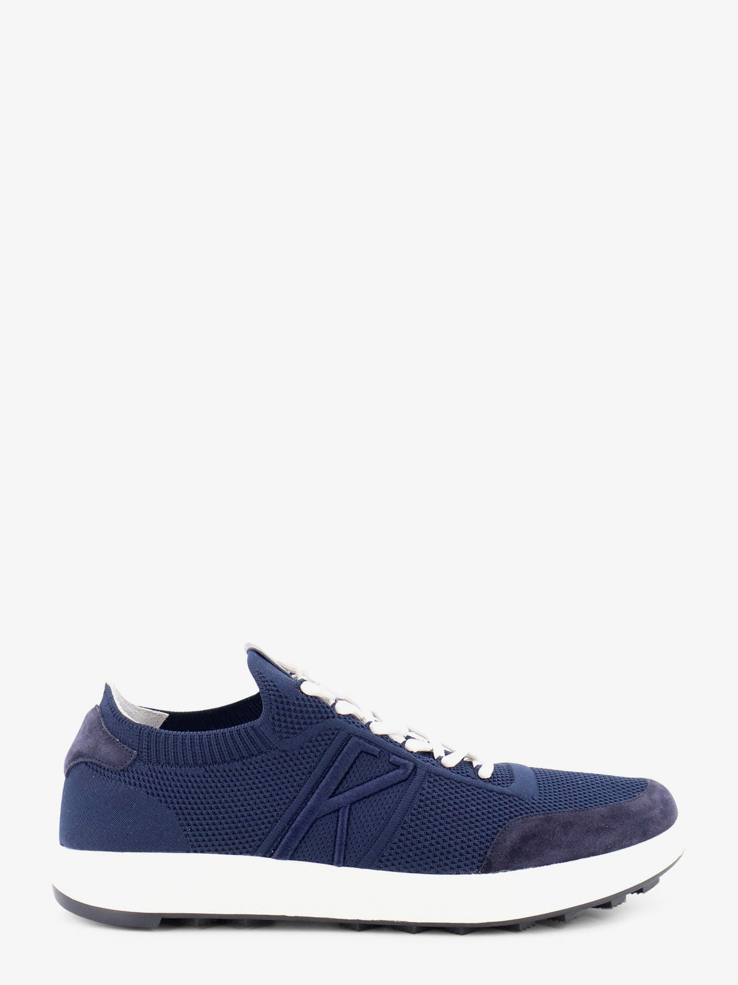 KITON CIRO PAONE Knitted fabric sneakers with suede inserts