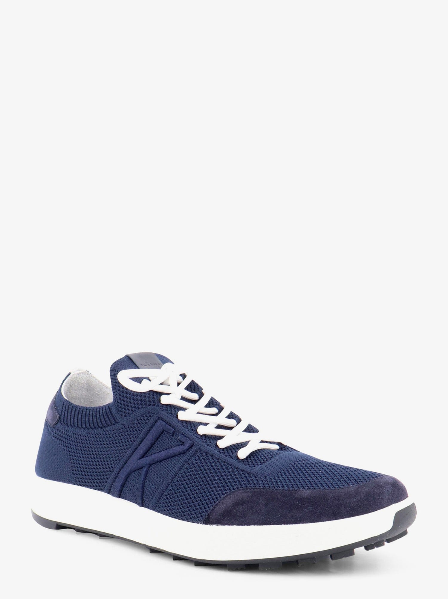 KITON CIRO PAONE Knitted fabric sneakers with suede inserts