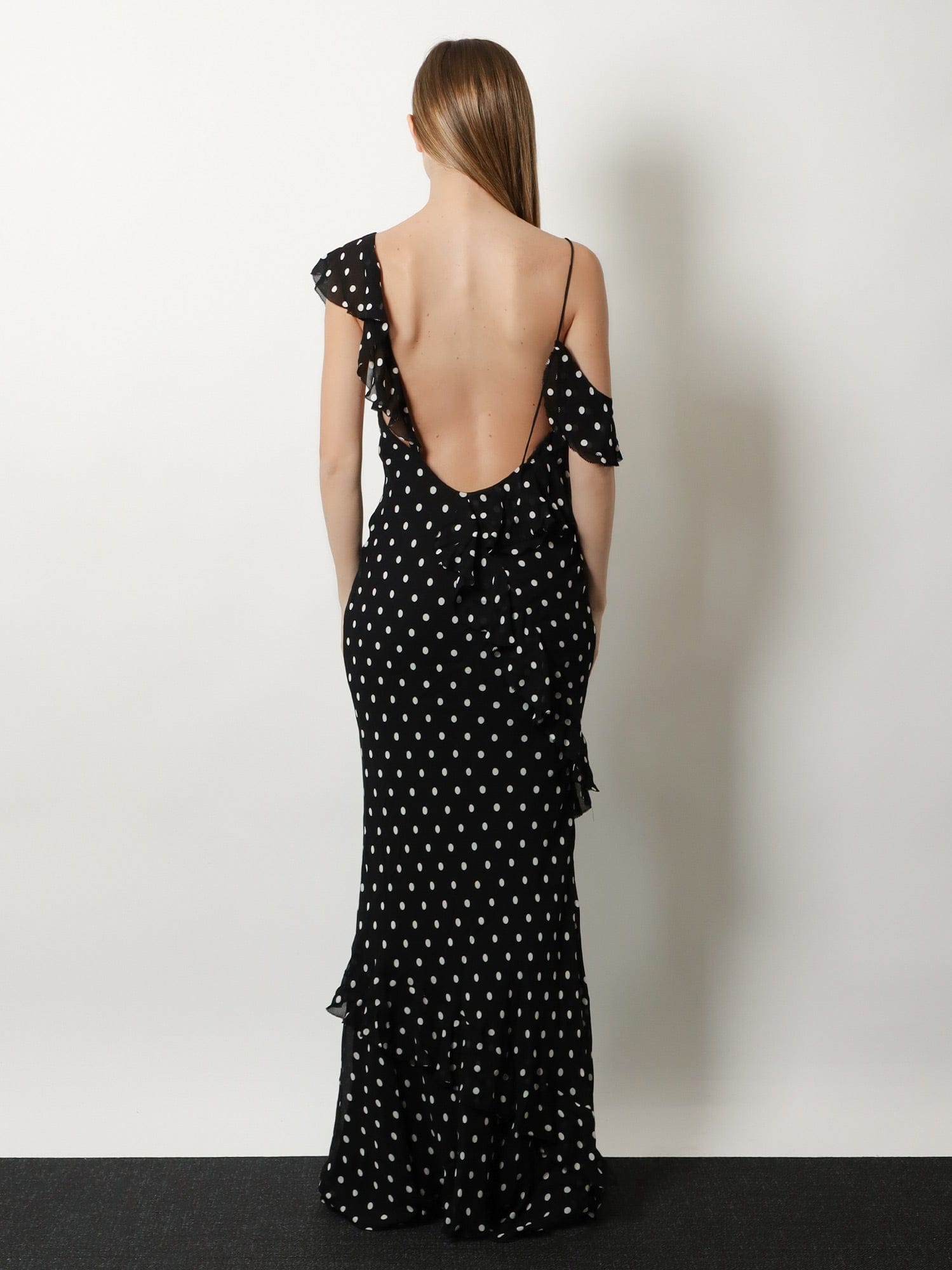 Self-Portrait Polka-dots viscose dress