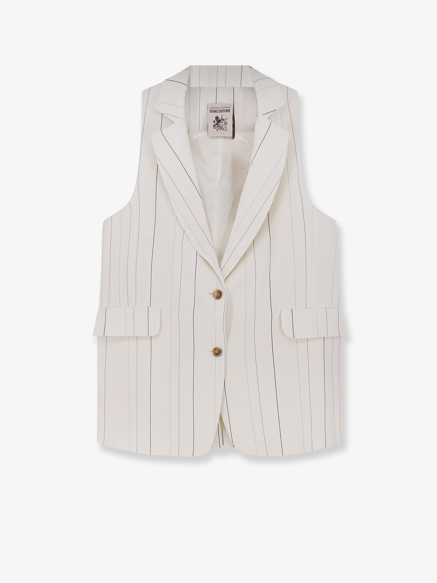 Semicouture Viscose and virgin wool vest