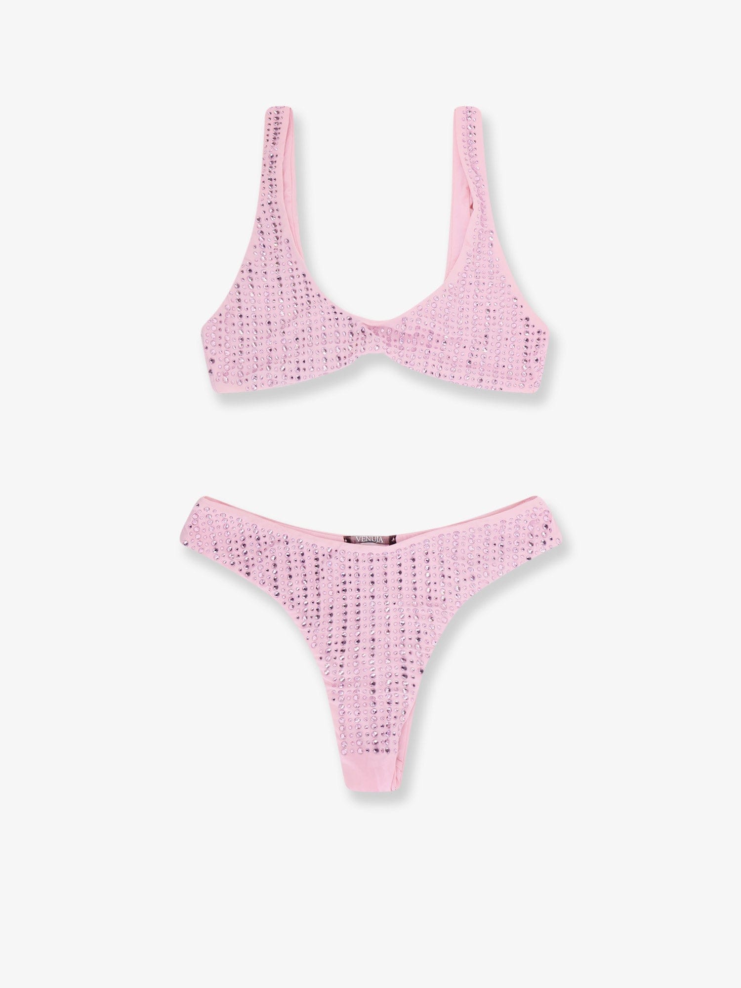 VENUJA Bikini in nylon con strass all-over