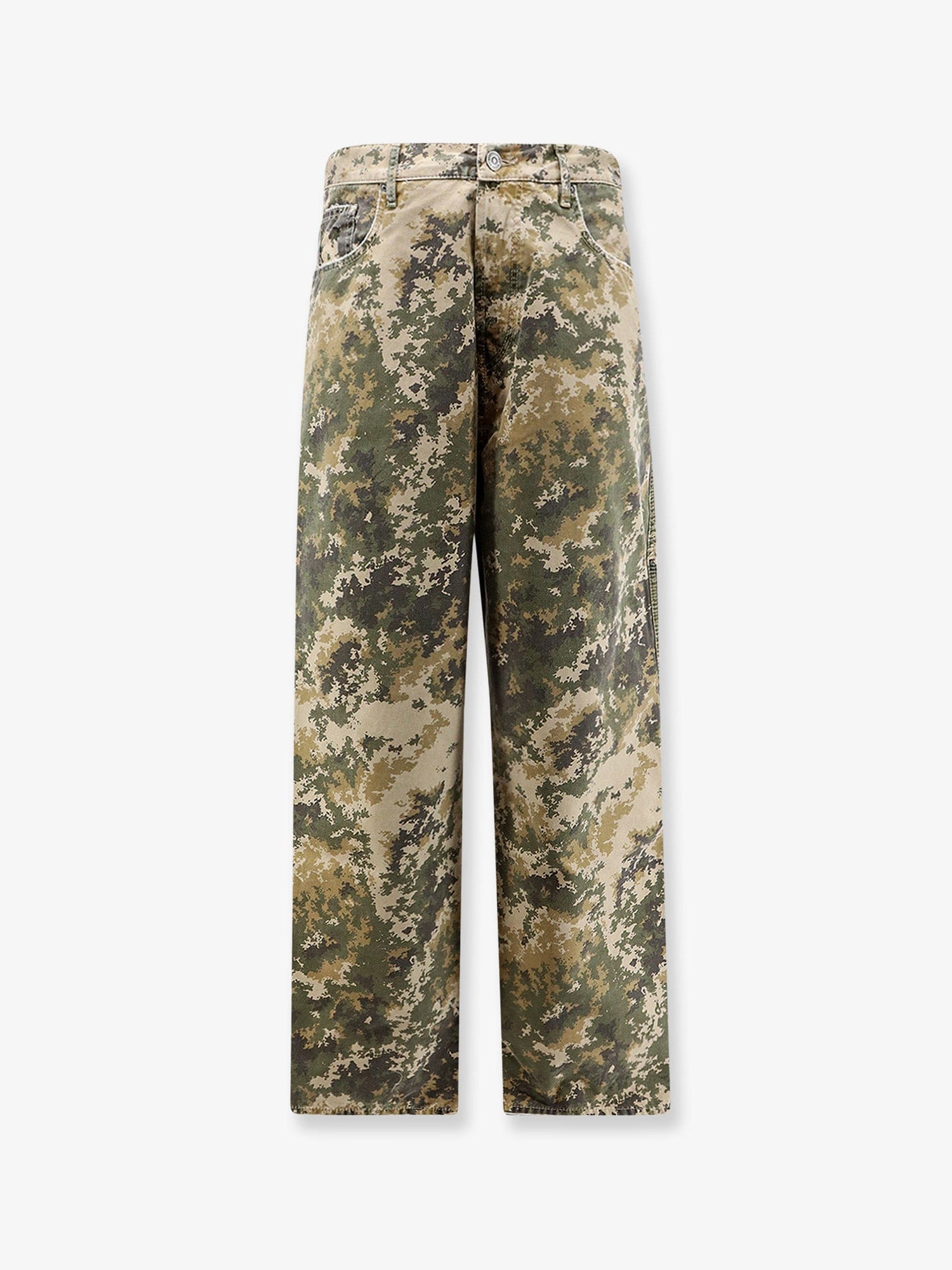 NUMERI 123456789 Cotton jeans with camouflage pattern