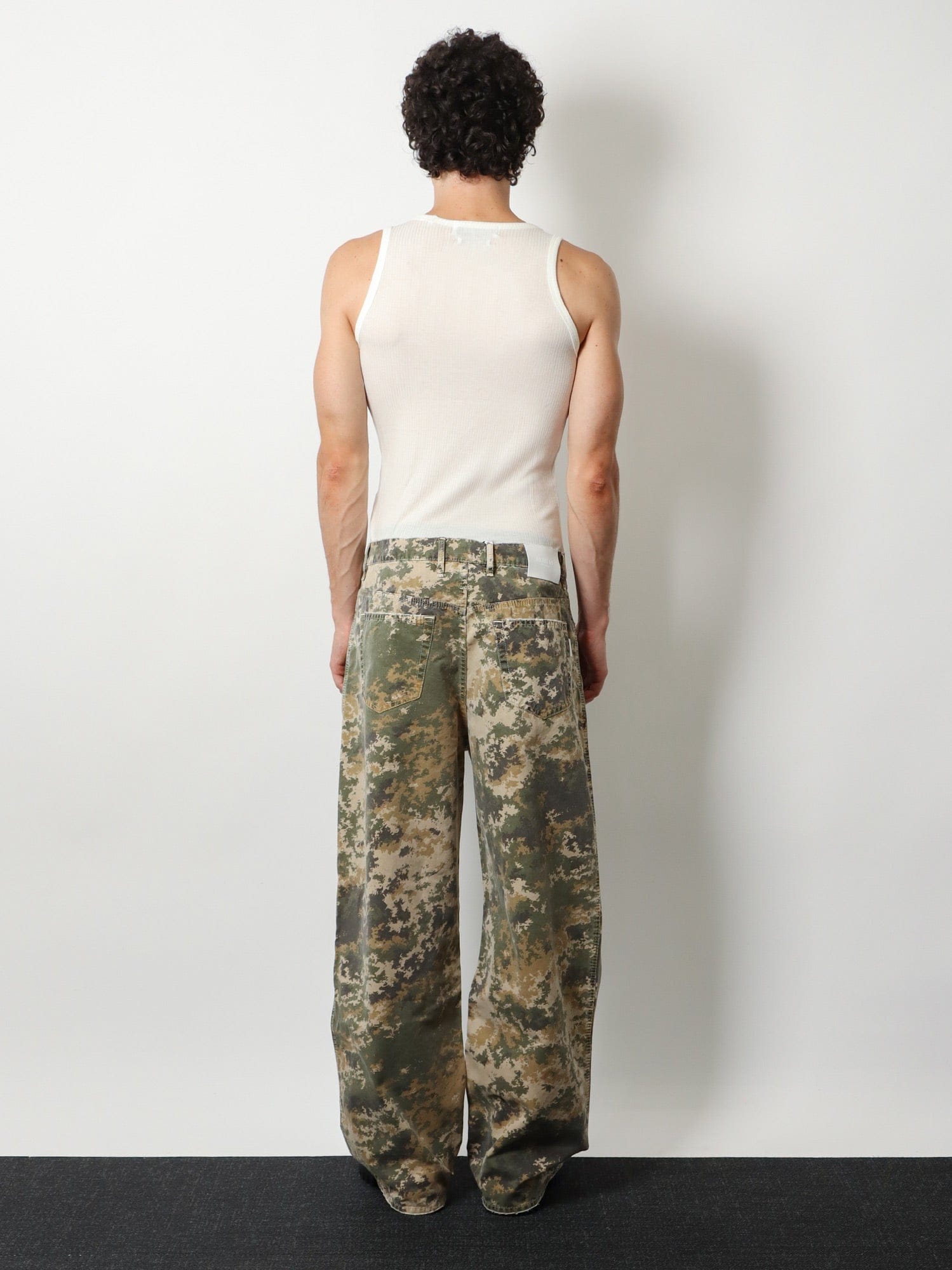 NUMERI 123456789 Cotton jeans with camouflage pattern