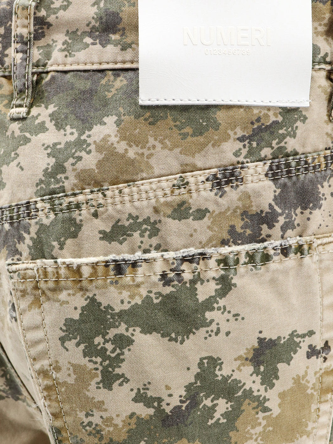 NUMERI 123456789 Cotton jeans with camouflage pattern