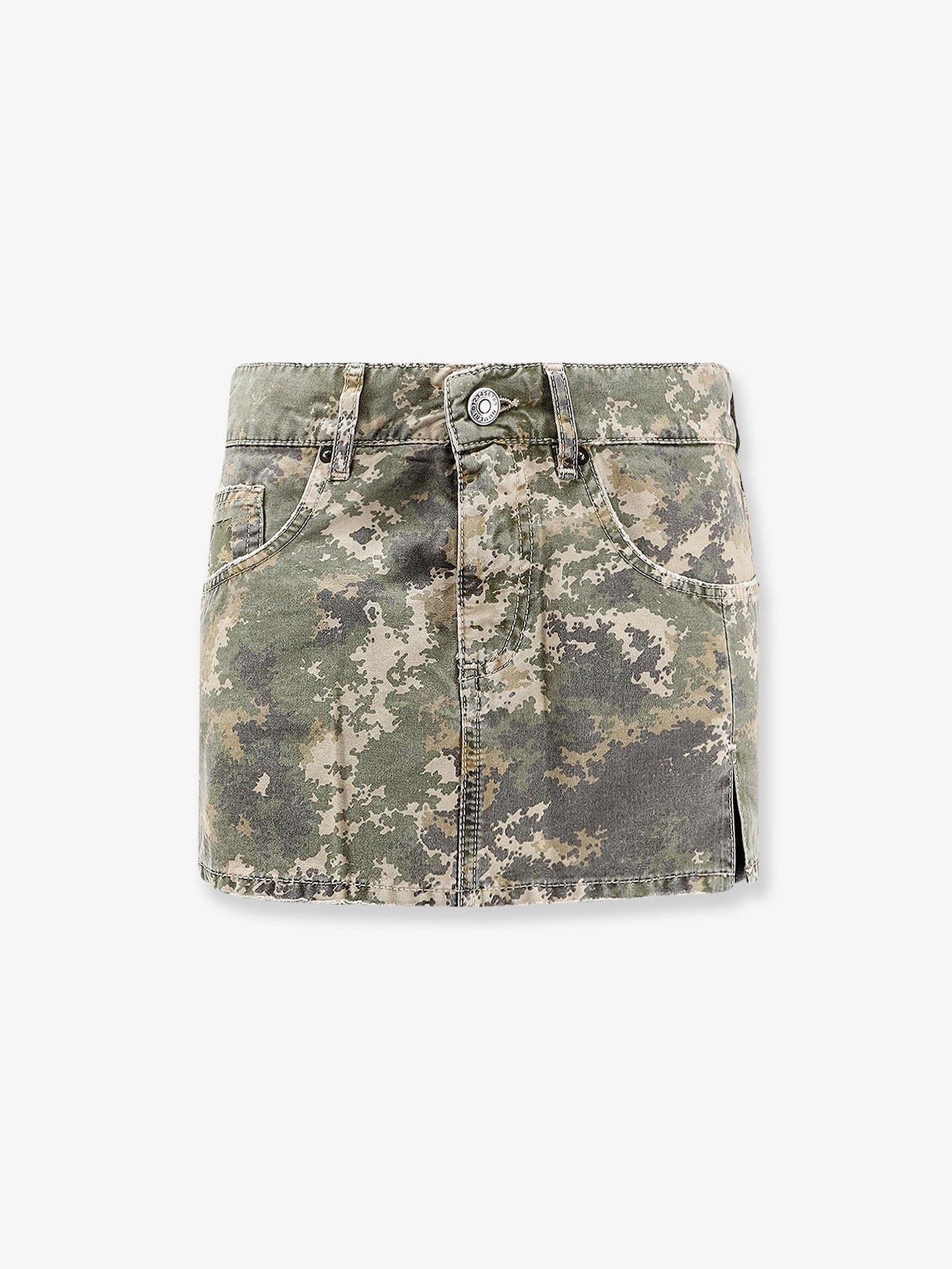 NUMERI 123456789 Cotton skirt with camouflage pattern