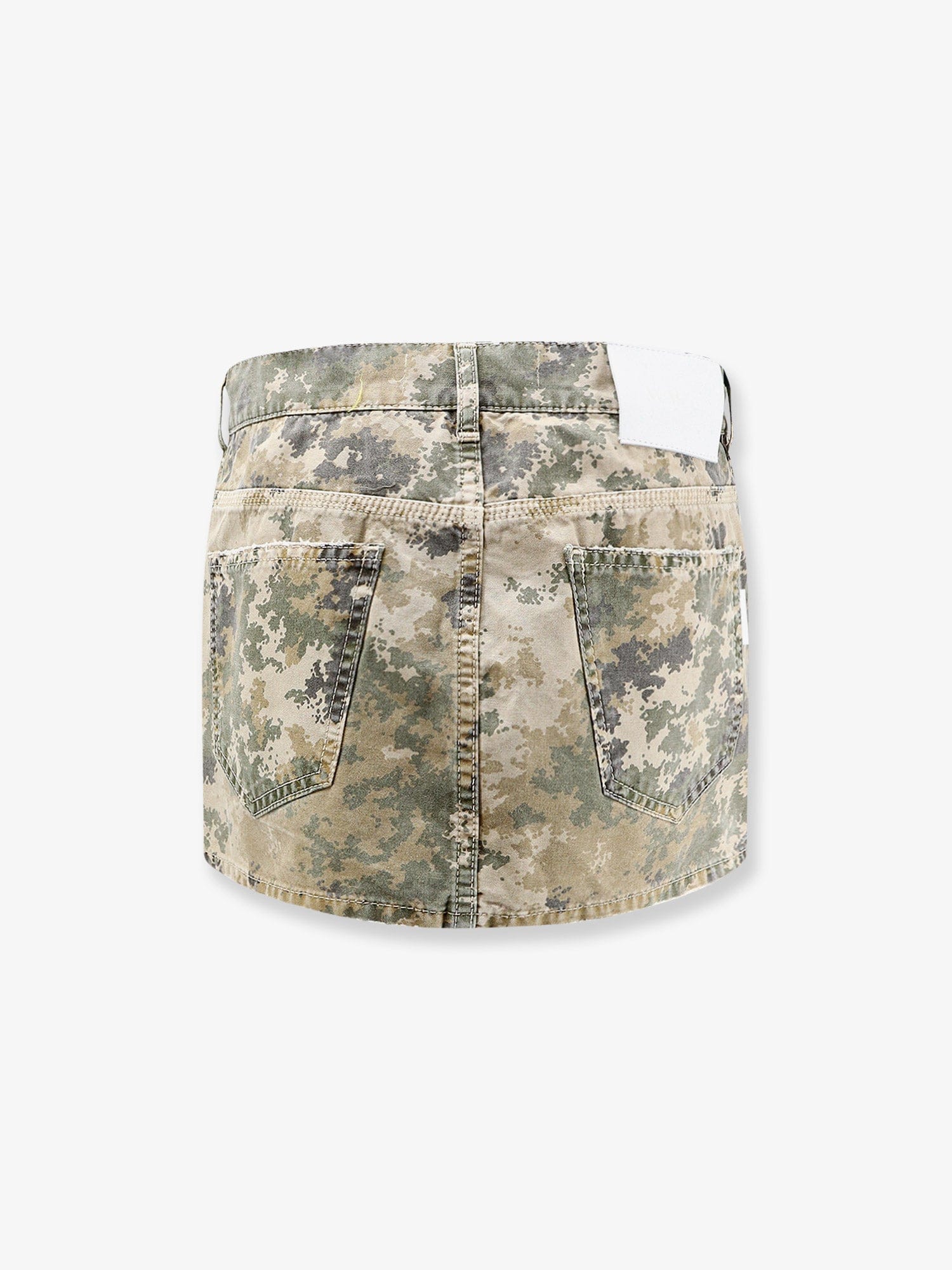 NUMERI 123456789 Cotton skirt with camouflage pattern