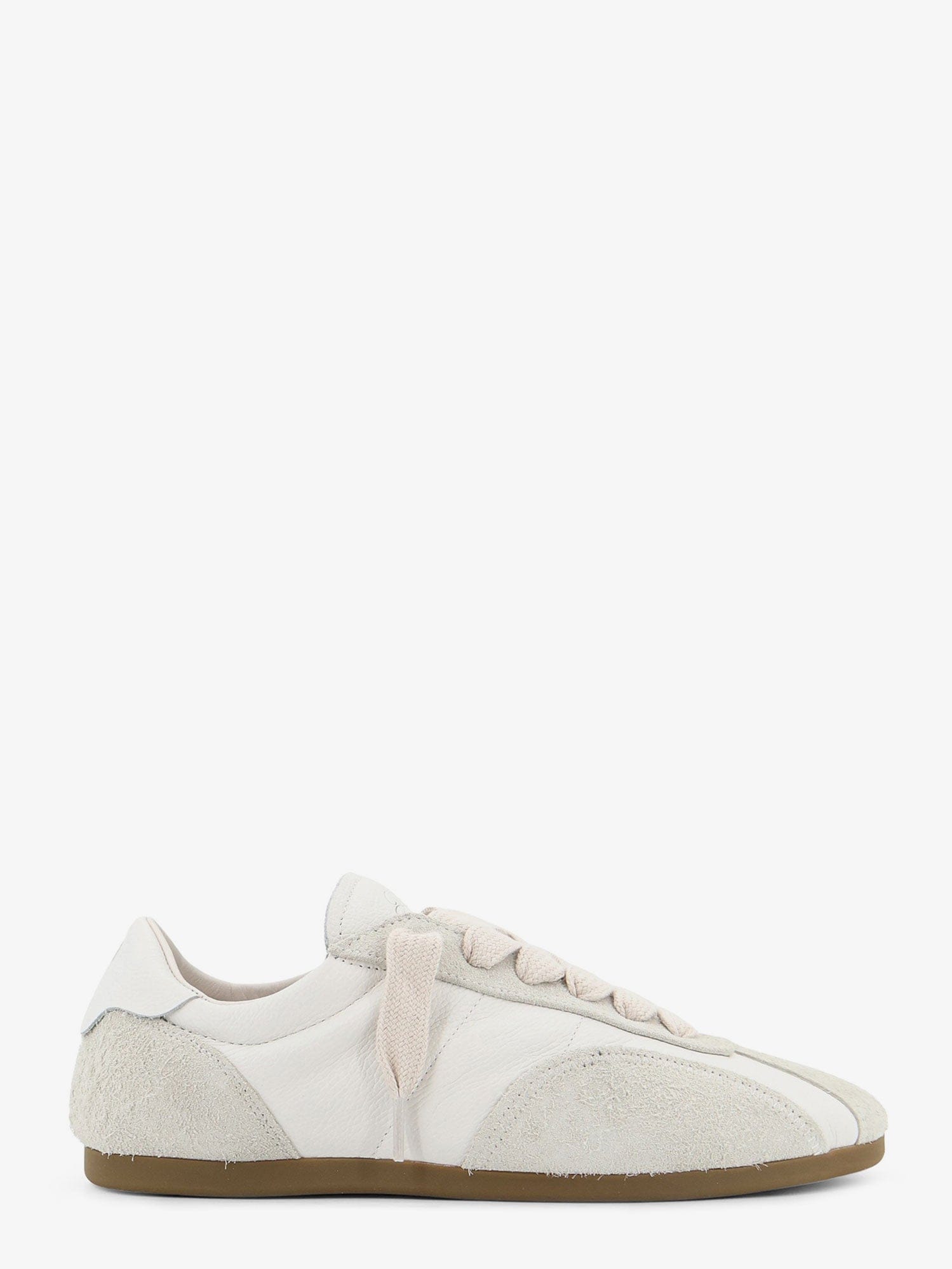 Represent Leather and suede sneakers with engraved logo on the tongue