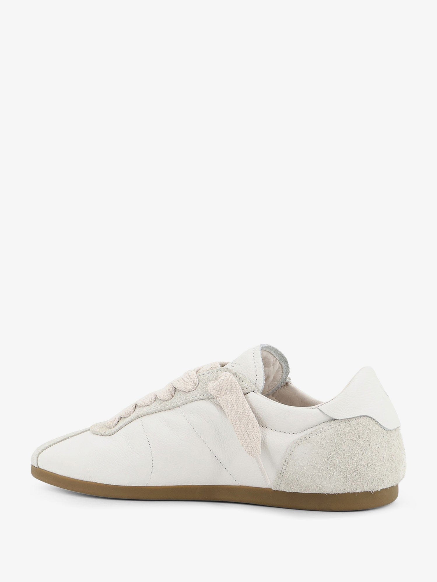 Represent Leather and suede sneakers with engraved logo on the tongue