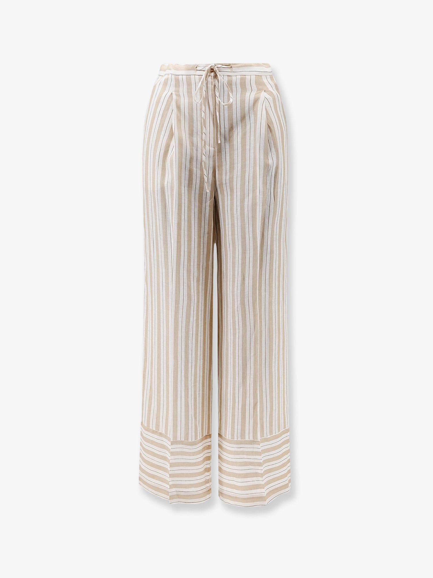 Semicouture Striped linen trousers