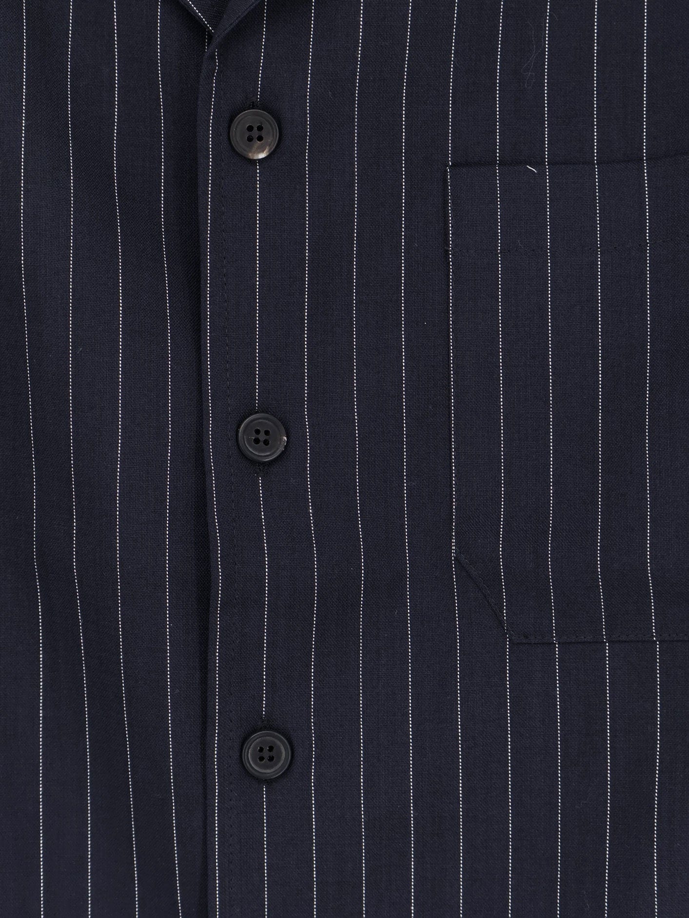 Y-81 Virgin wool shirt with pinstripe pattern