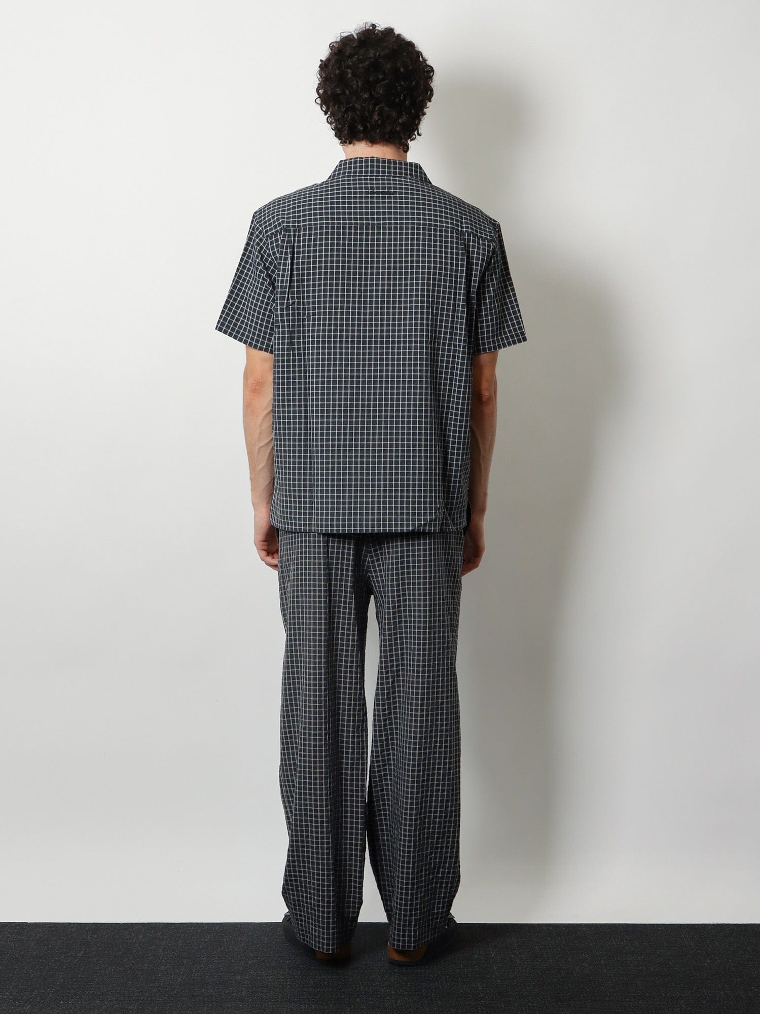 DUNST Cotton blend shirt with check pattern