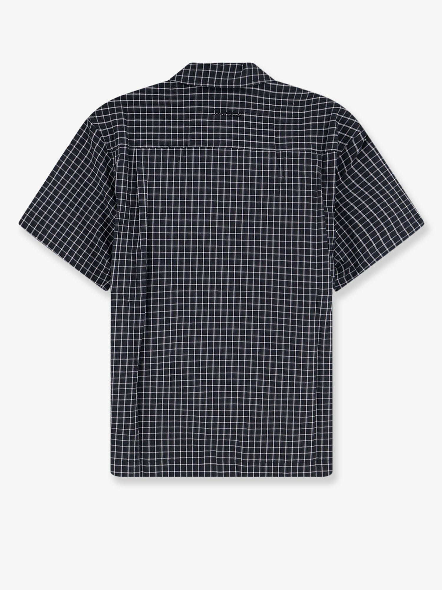 DUNST Cotton blend shirt with check pattern