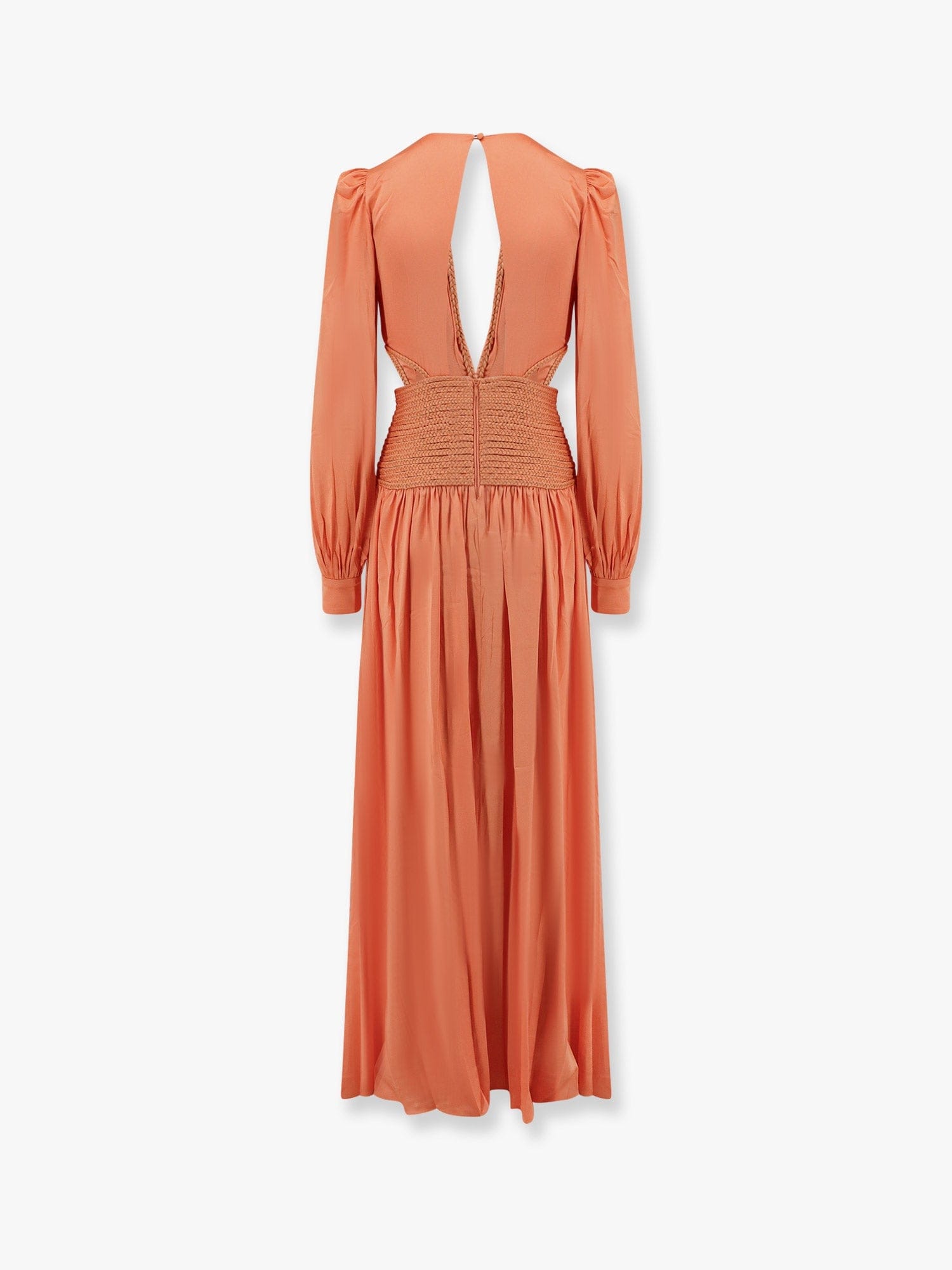PatBO Satin sunset long dress with cut-out details