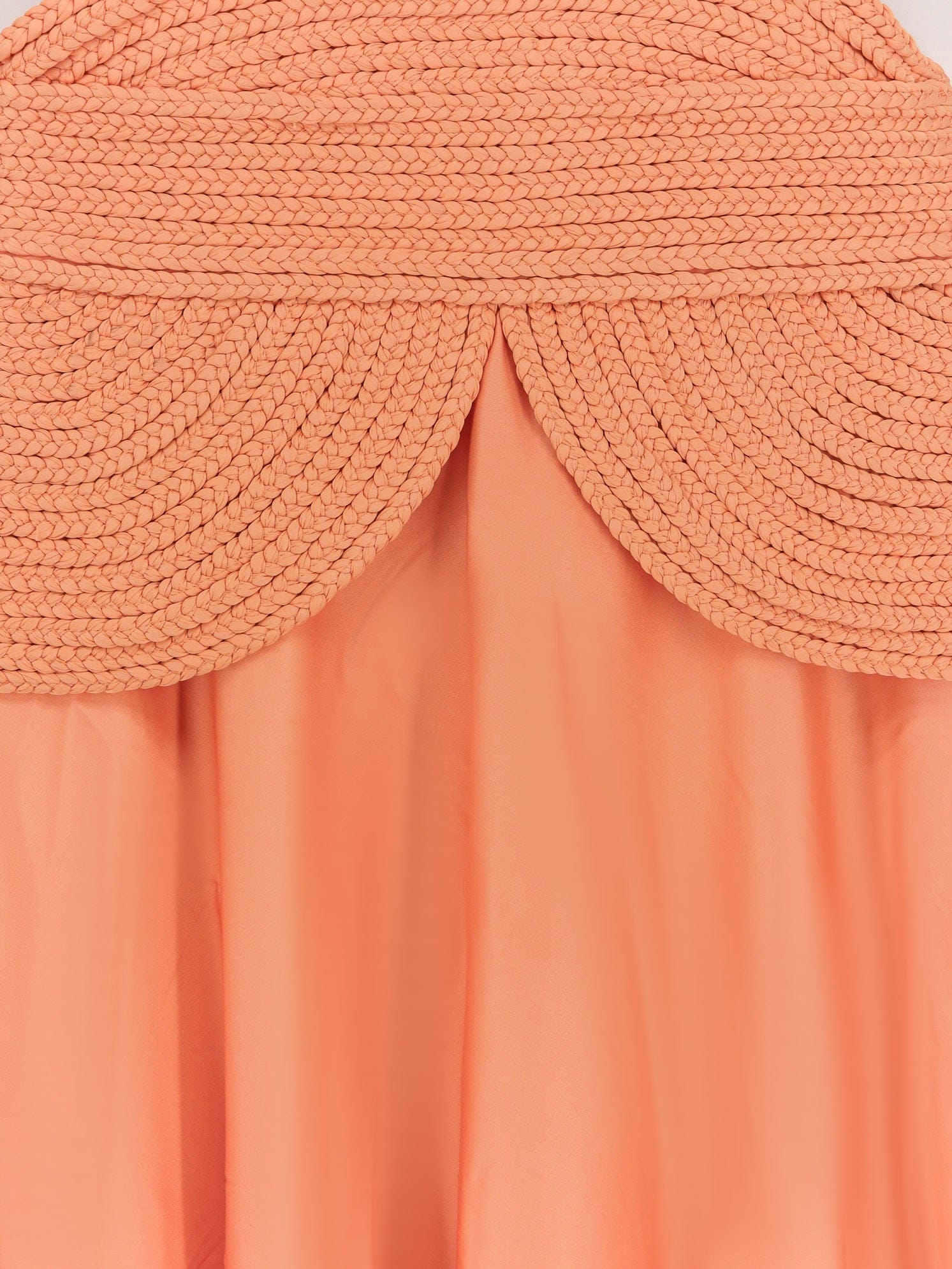 PatBO Sunset Satin dress with braided corset