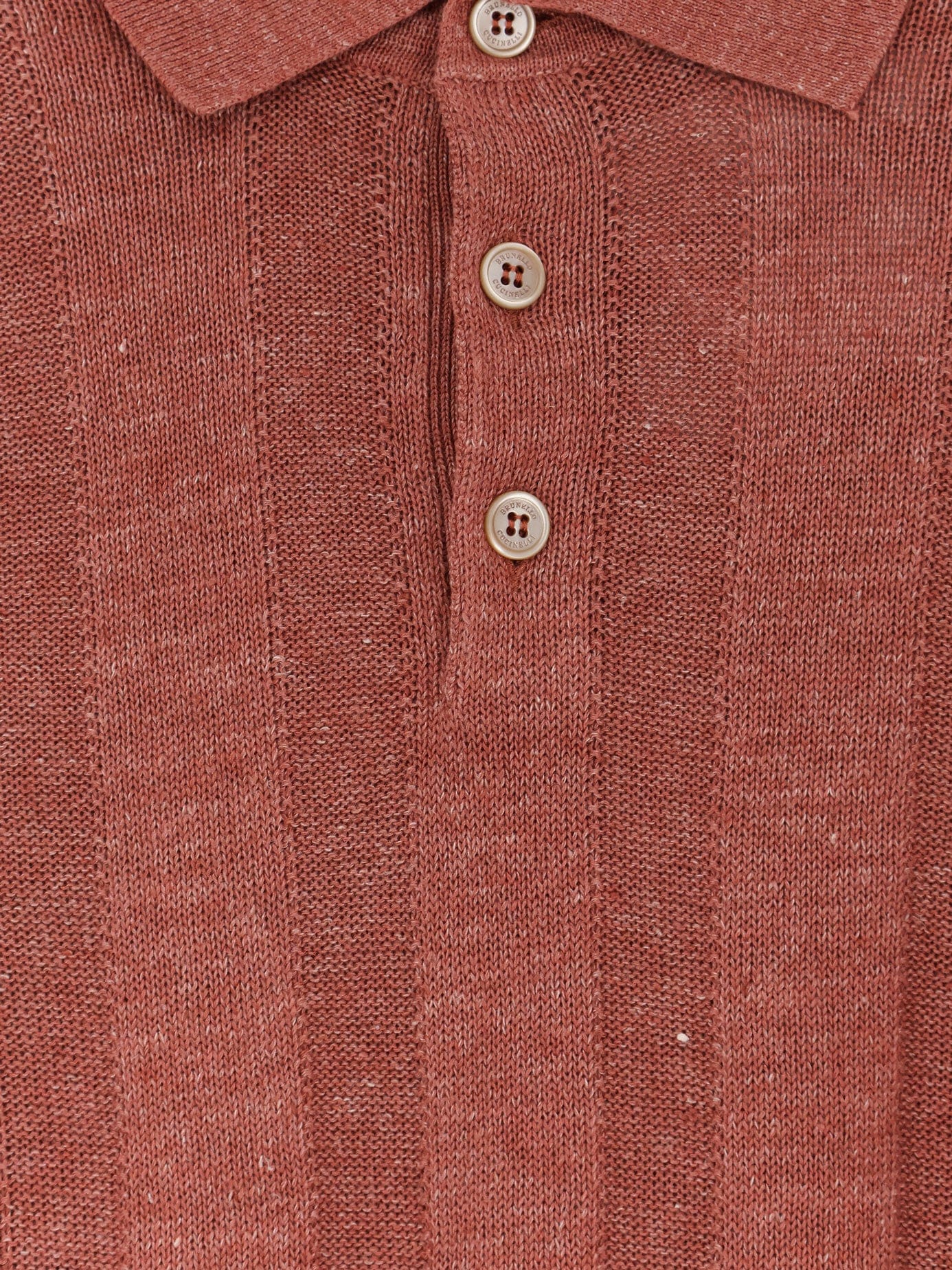 Brunello Cucinelli Linen and cotton blend polo shirt