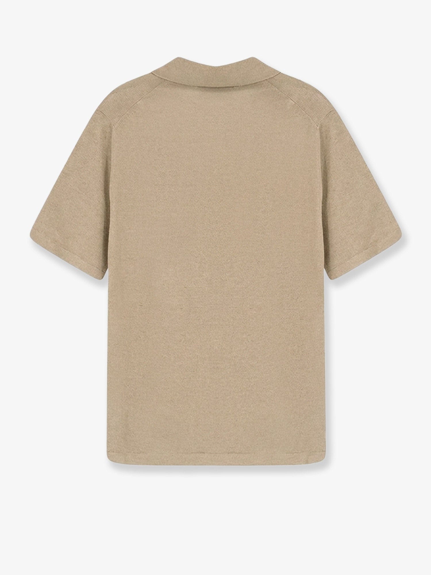 ALPHA STUDIO Linen and cotton blend polo shirt