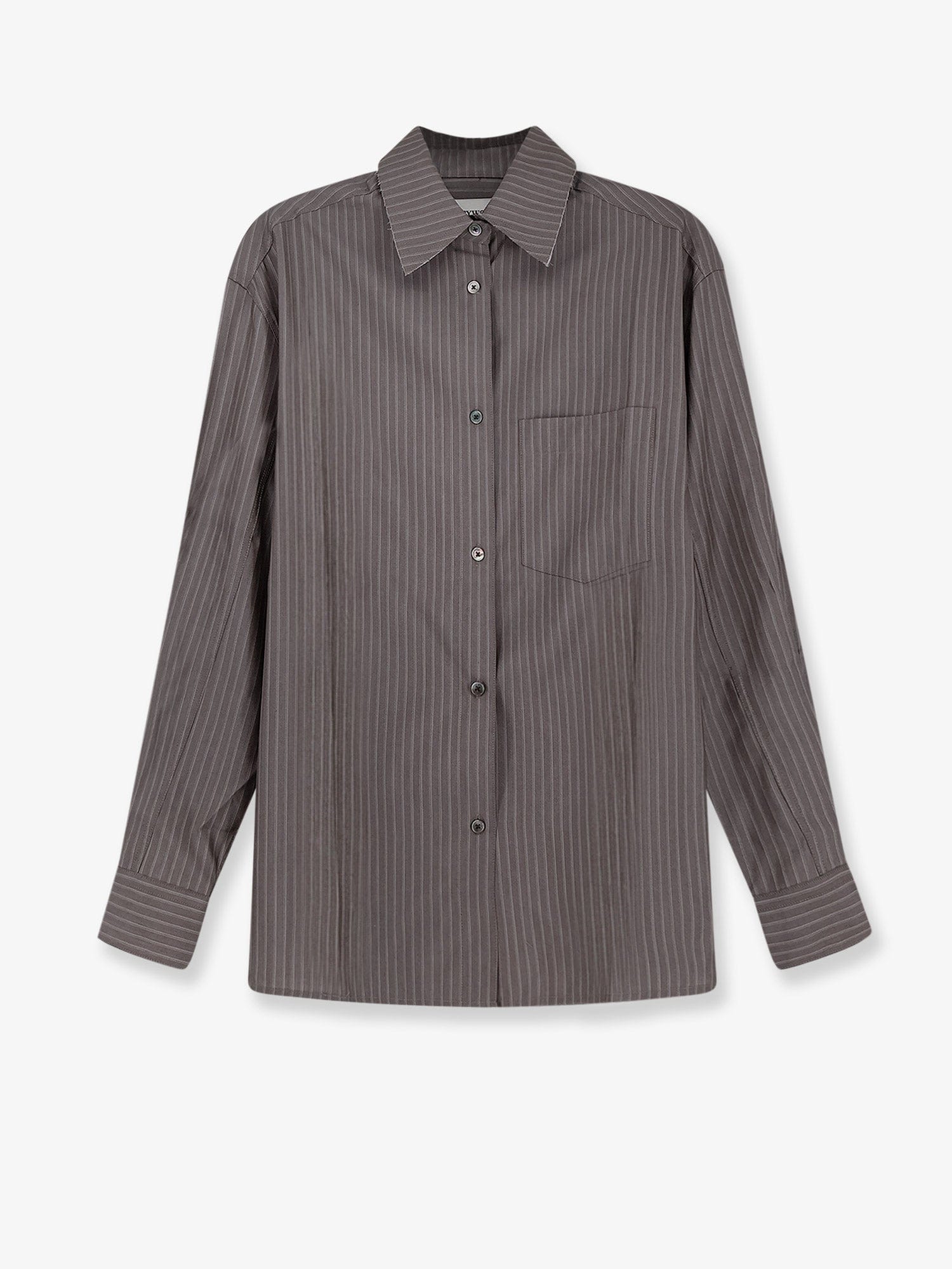 TONYWACK Silk and wool blend shirt with striped pattern