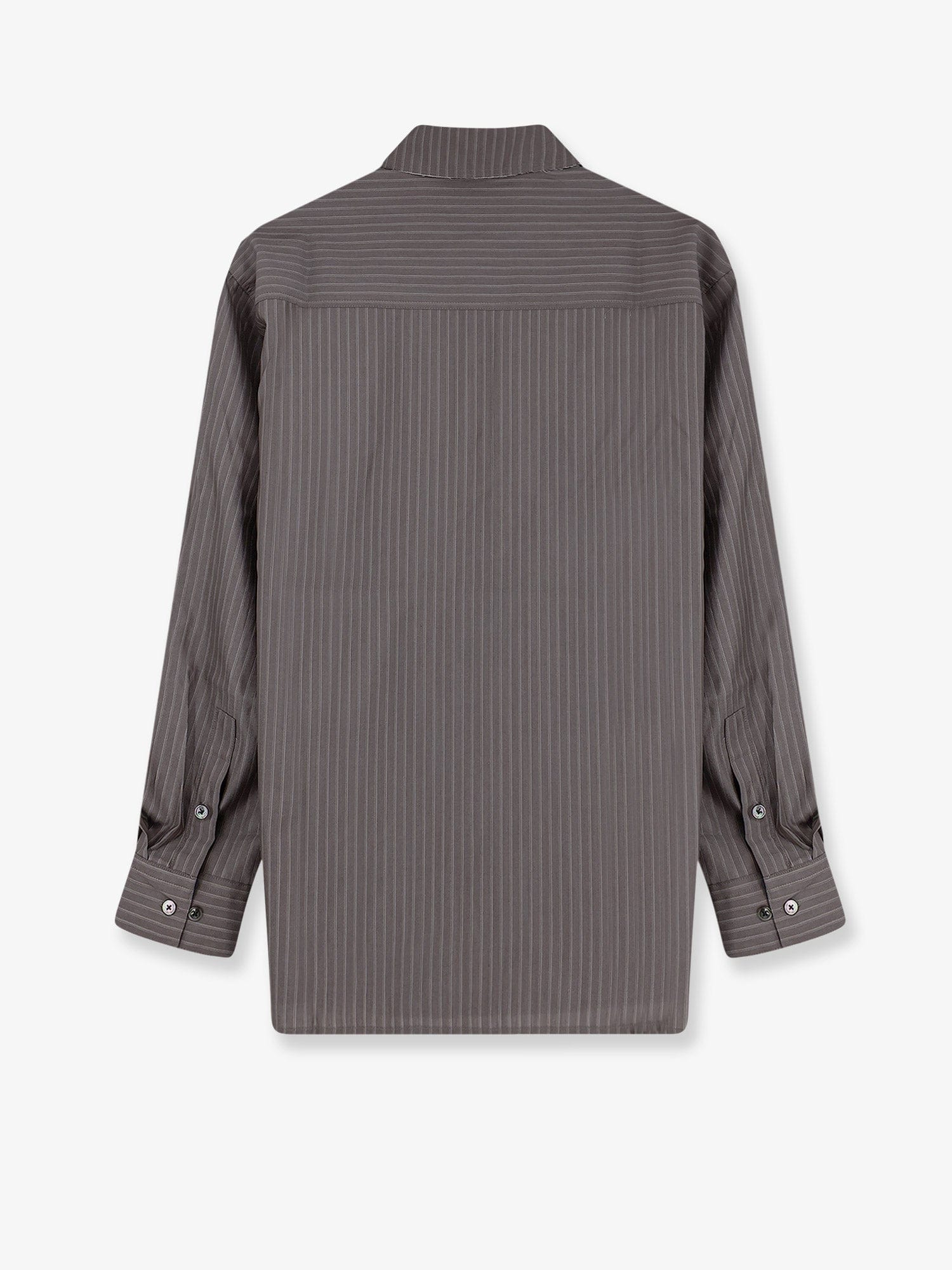 TONYWACK Silk and wool blend shirt with striped pattern