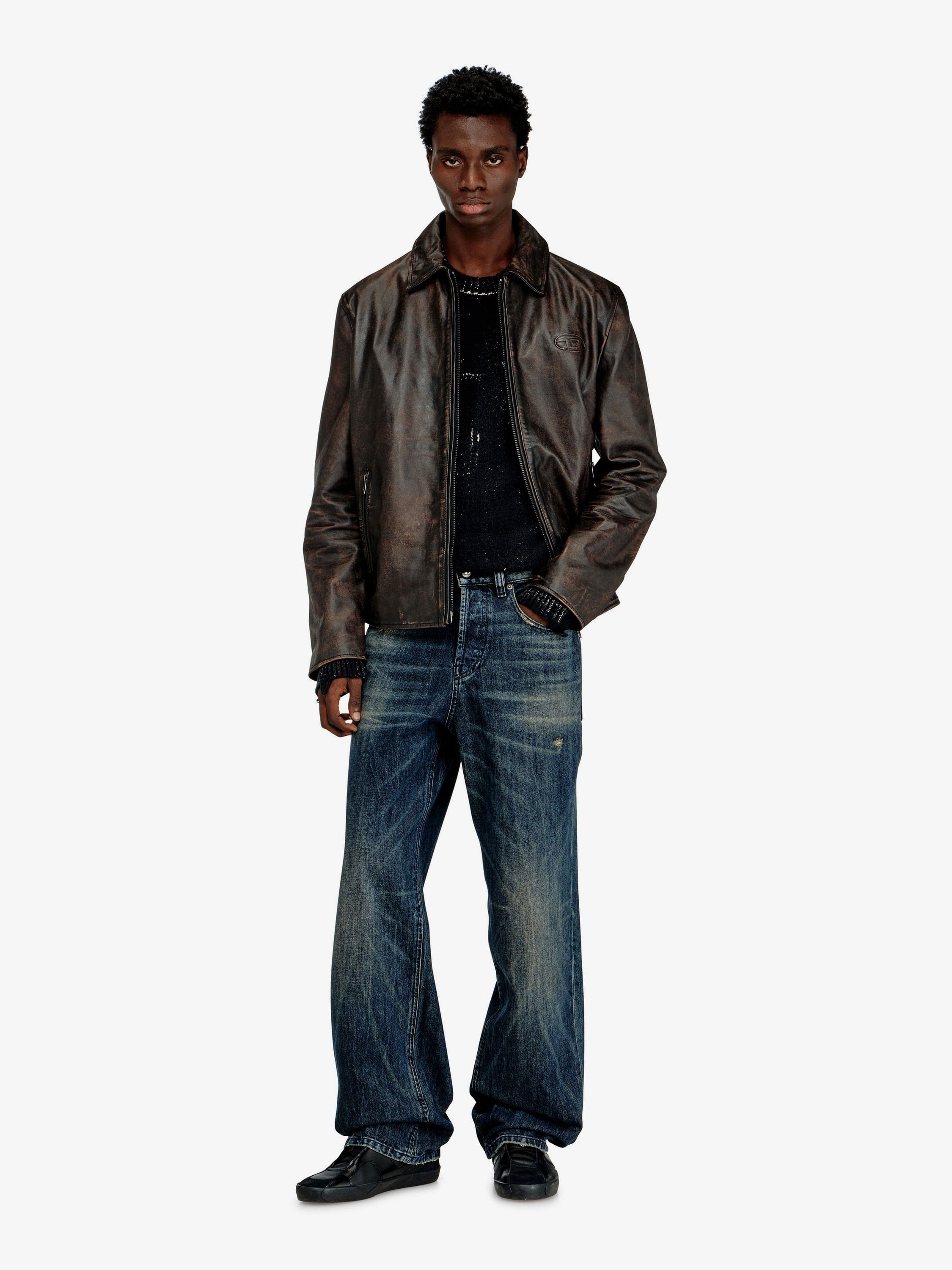 Diesel L-Amar-Wrd leather jacket