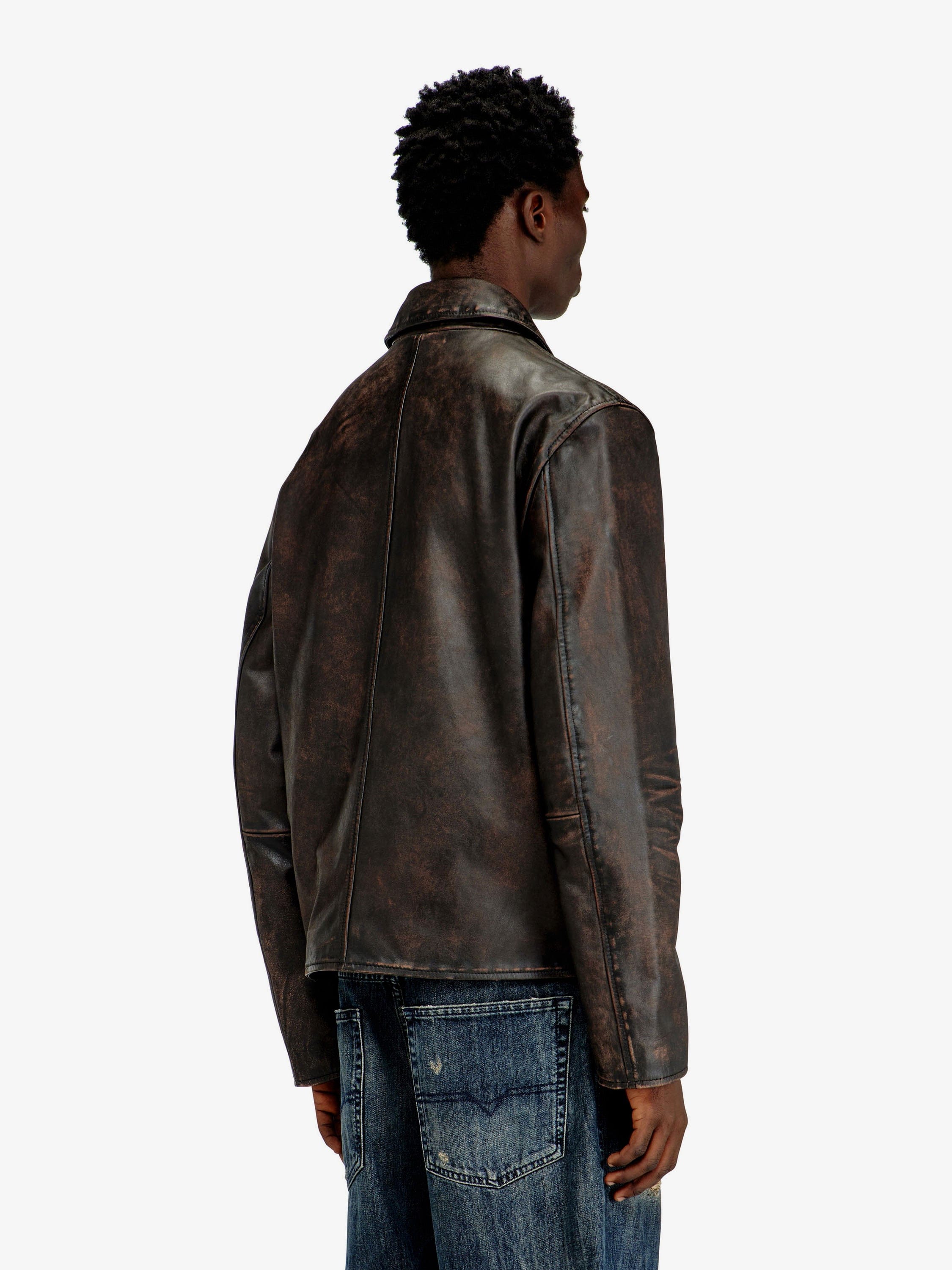Diesel L-Amar-Wrd leather jacket