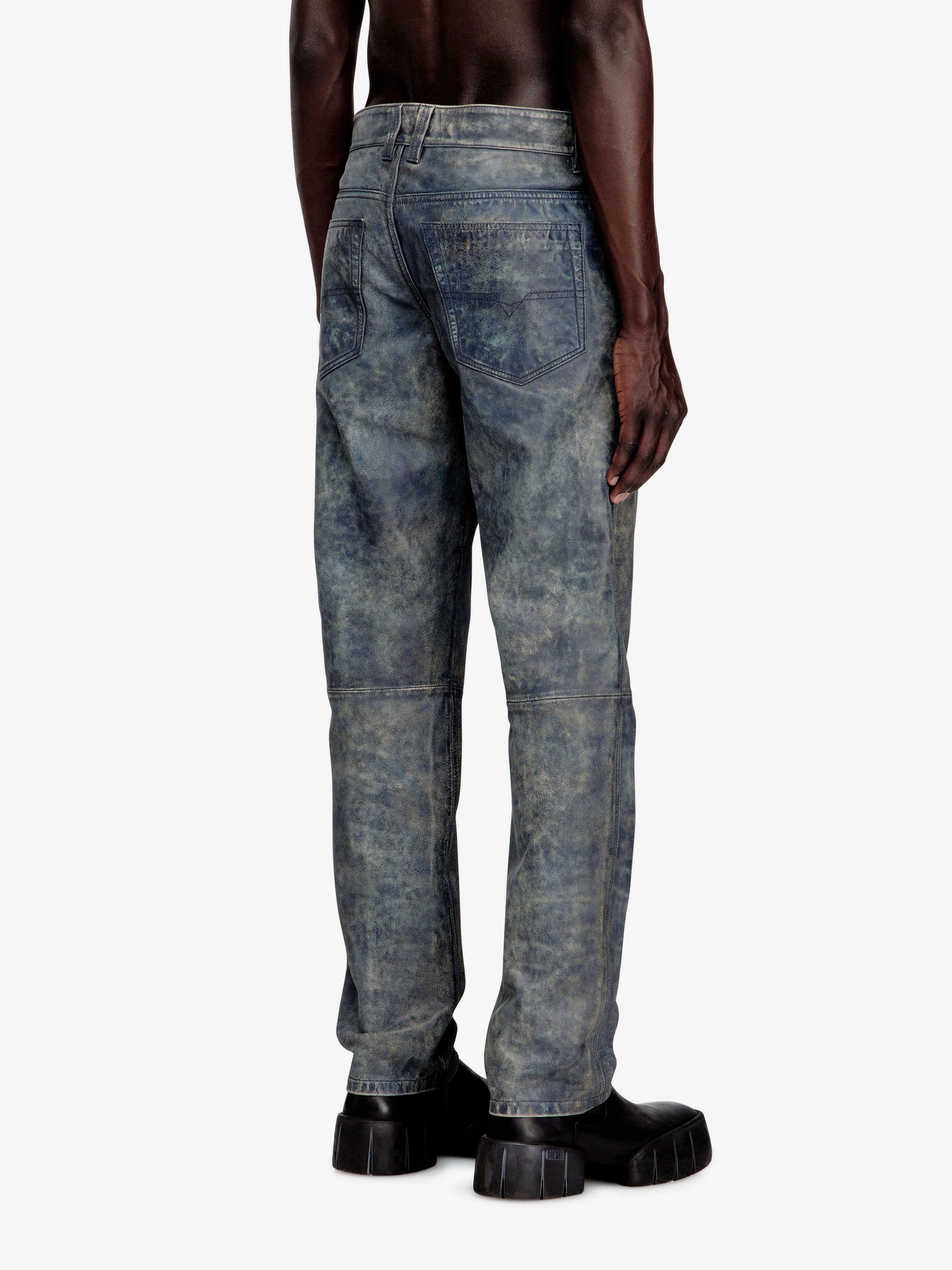 Diesel P-Vyll-Qmbw leather trousers