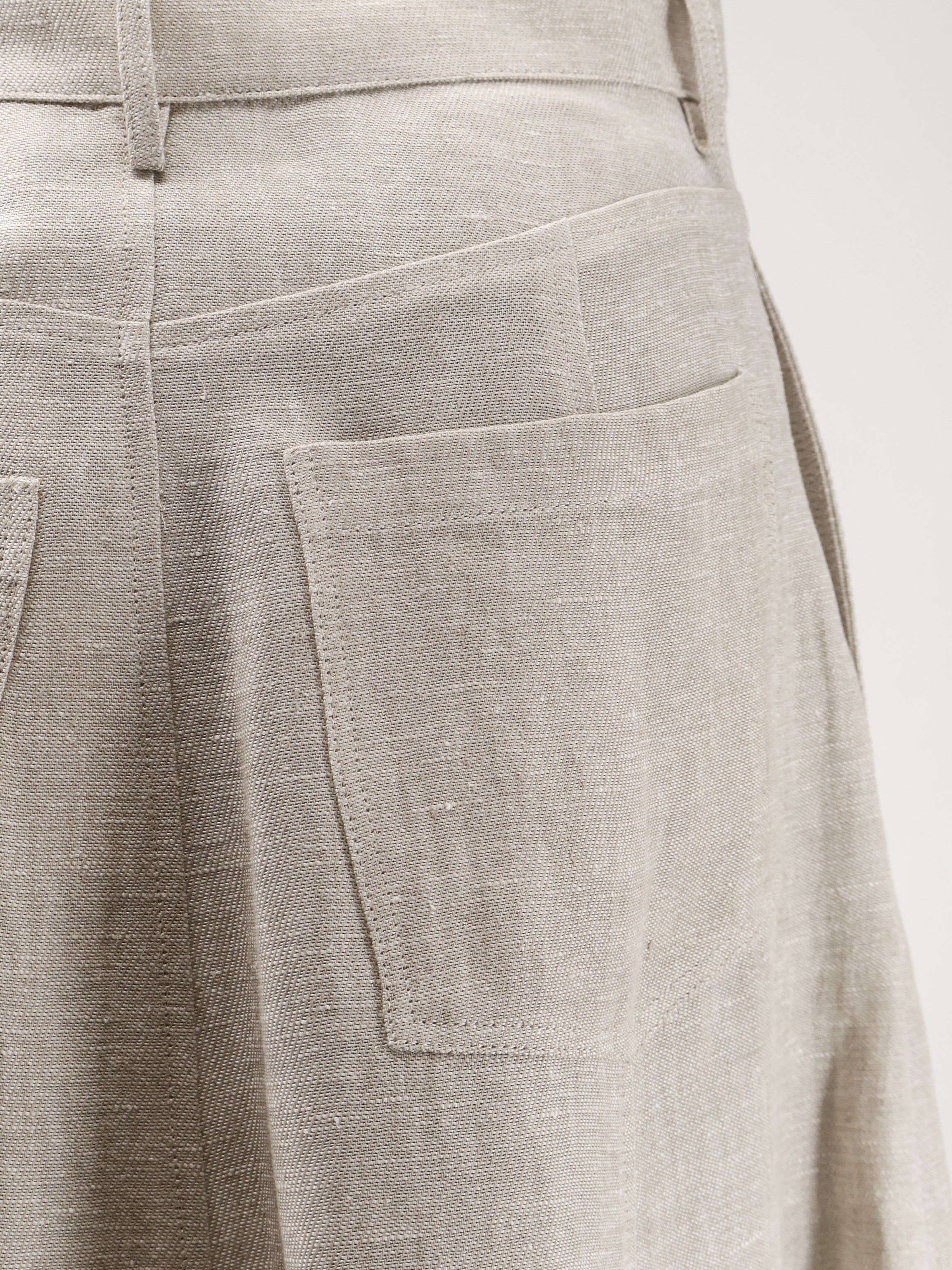 Alysi Flared linen skirt