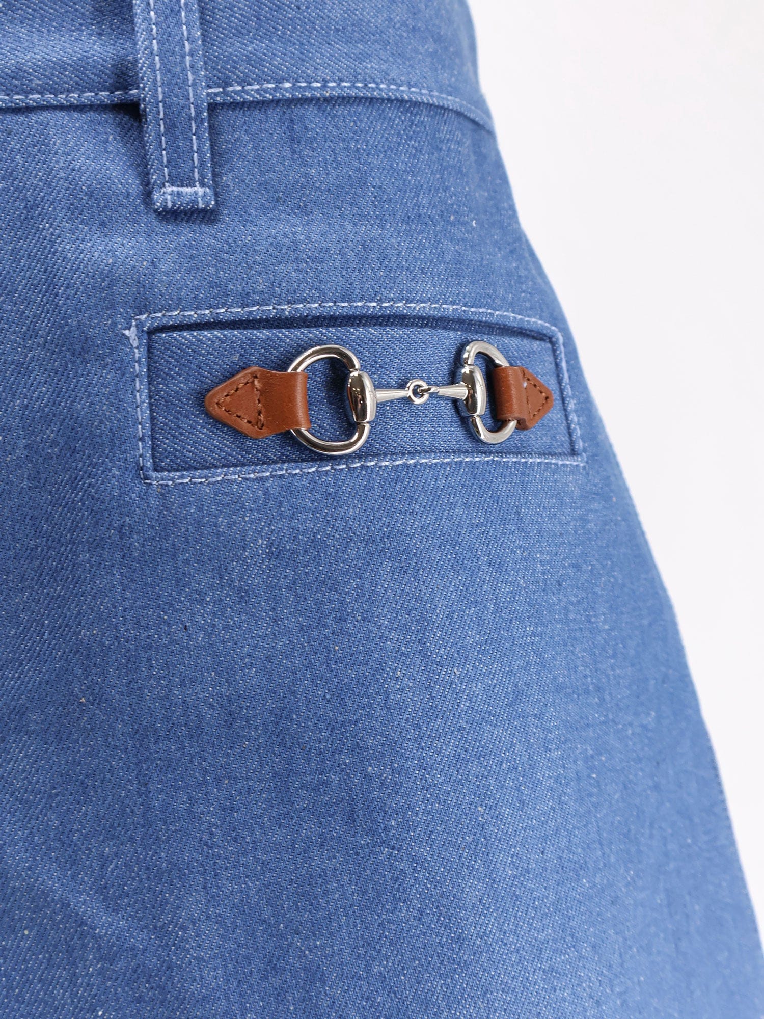 Gucci Cotton shorts with frontal iconic Horsebits
