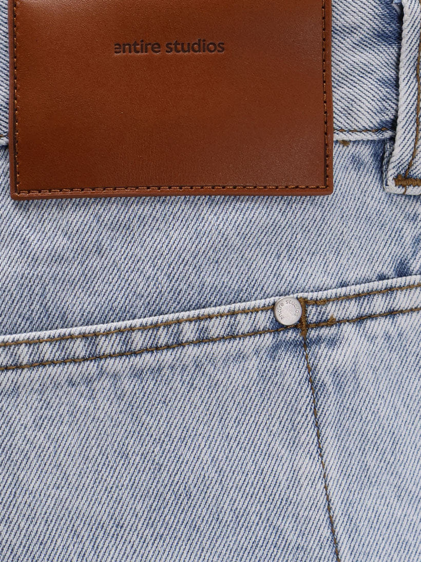 ENTIRE STUDIOS Gem cotton jeans with back leather logo patch
