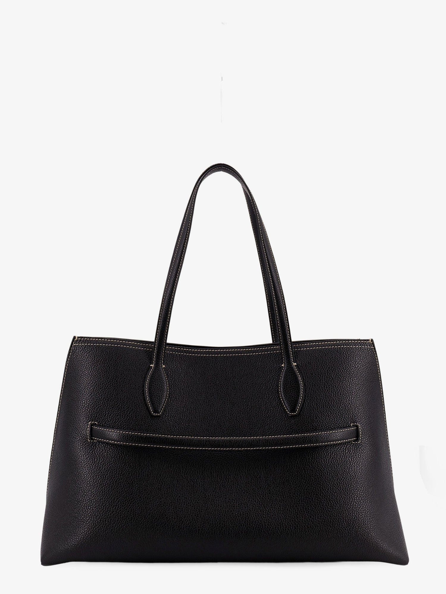 TOTEME Leather shoulder bag with lettering logo on the front