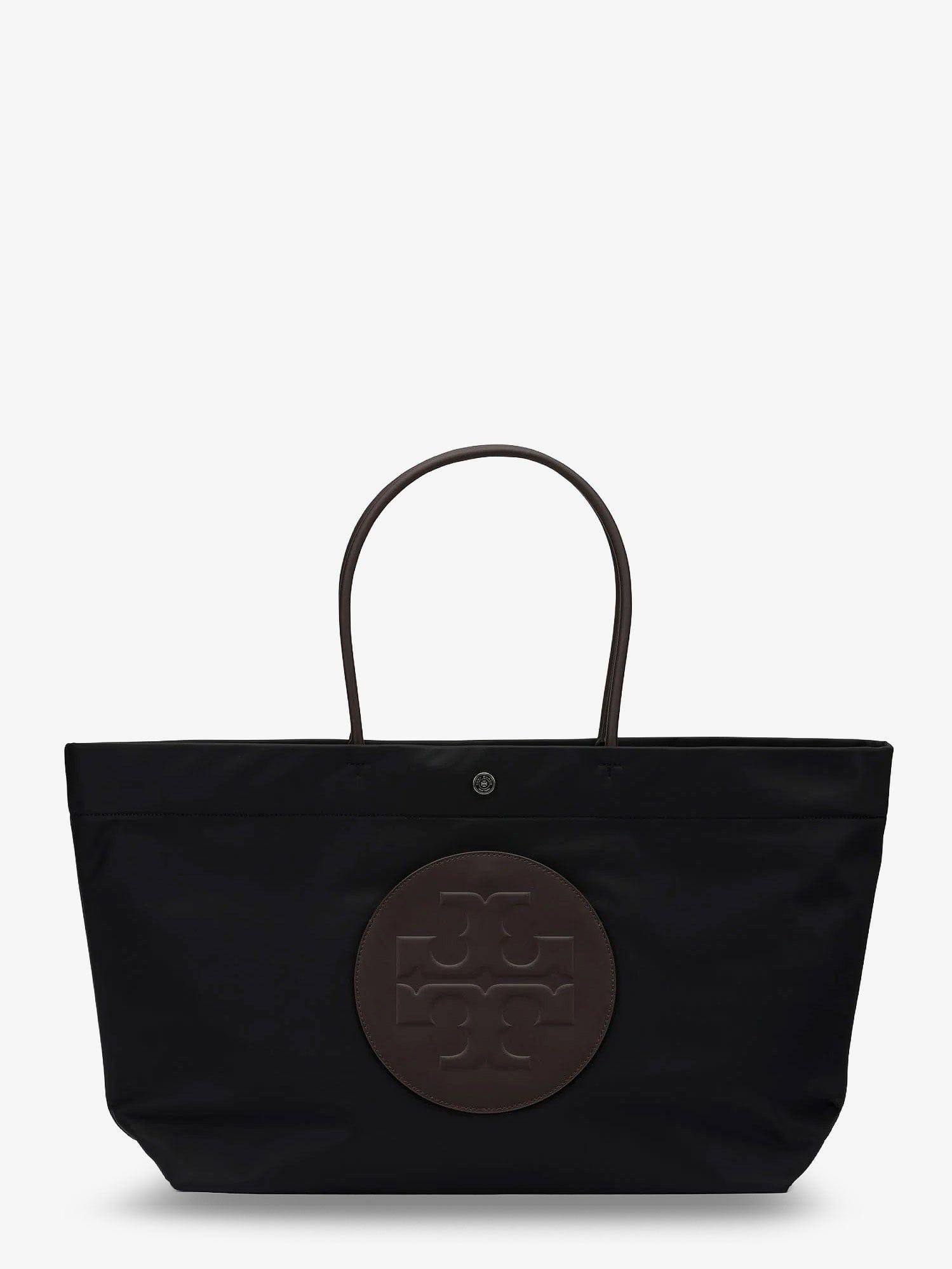 Tory Burch Ella Twist nylon shoulder bag with maxi front logo patch