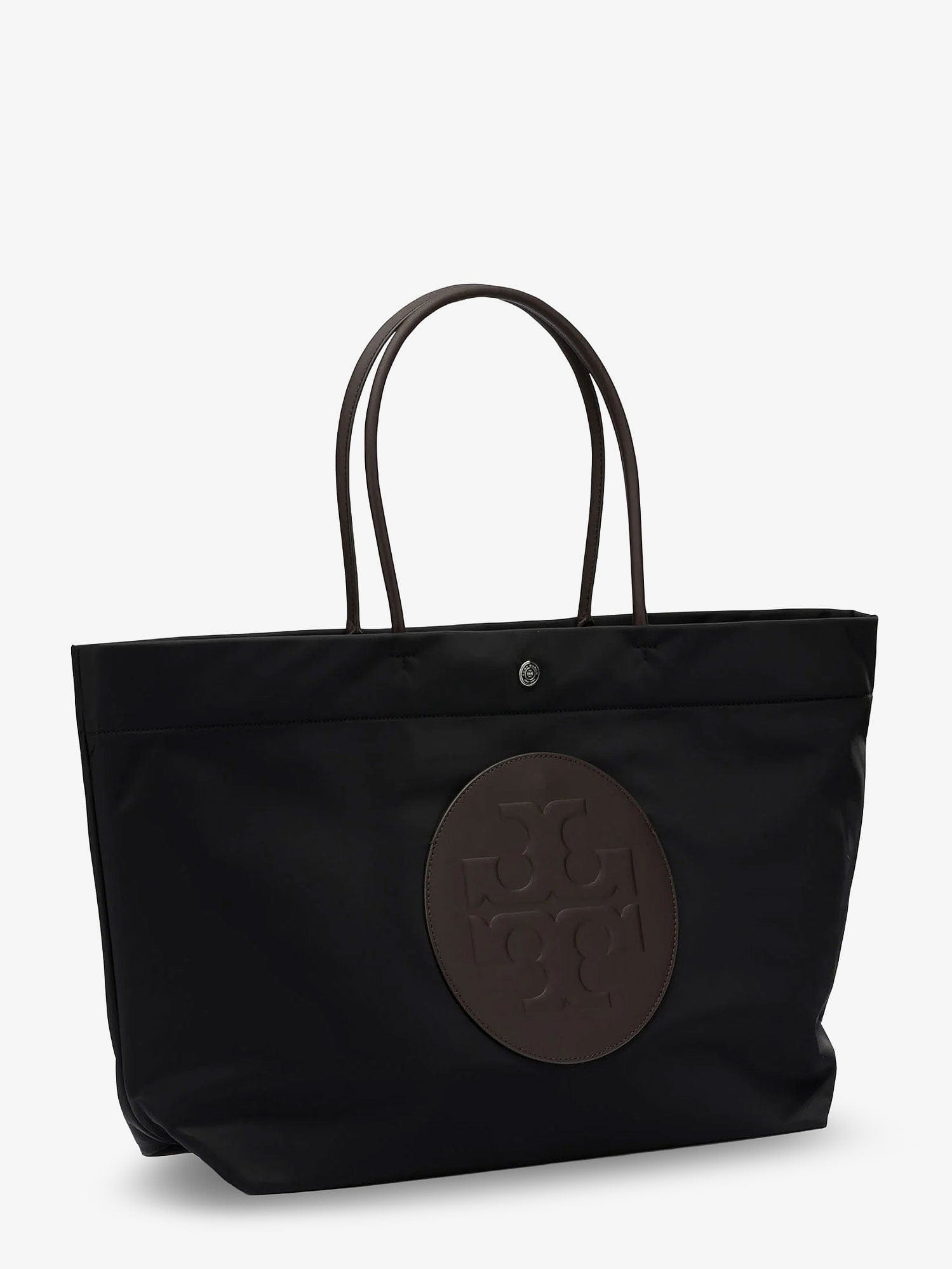 Tory Burch Ella Twist nylon shoulder bag with maxi front logo patch
