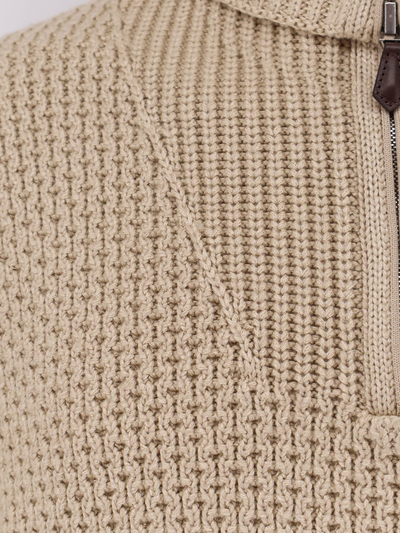 Loro Piana Linen, virgin wool, cashmere and silk blend sweater