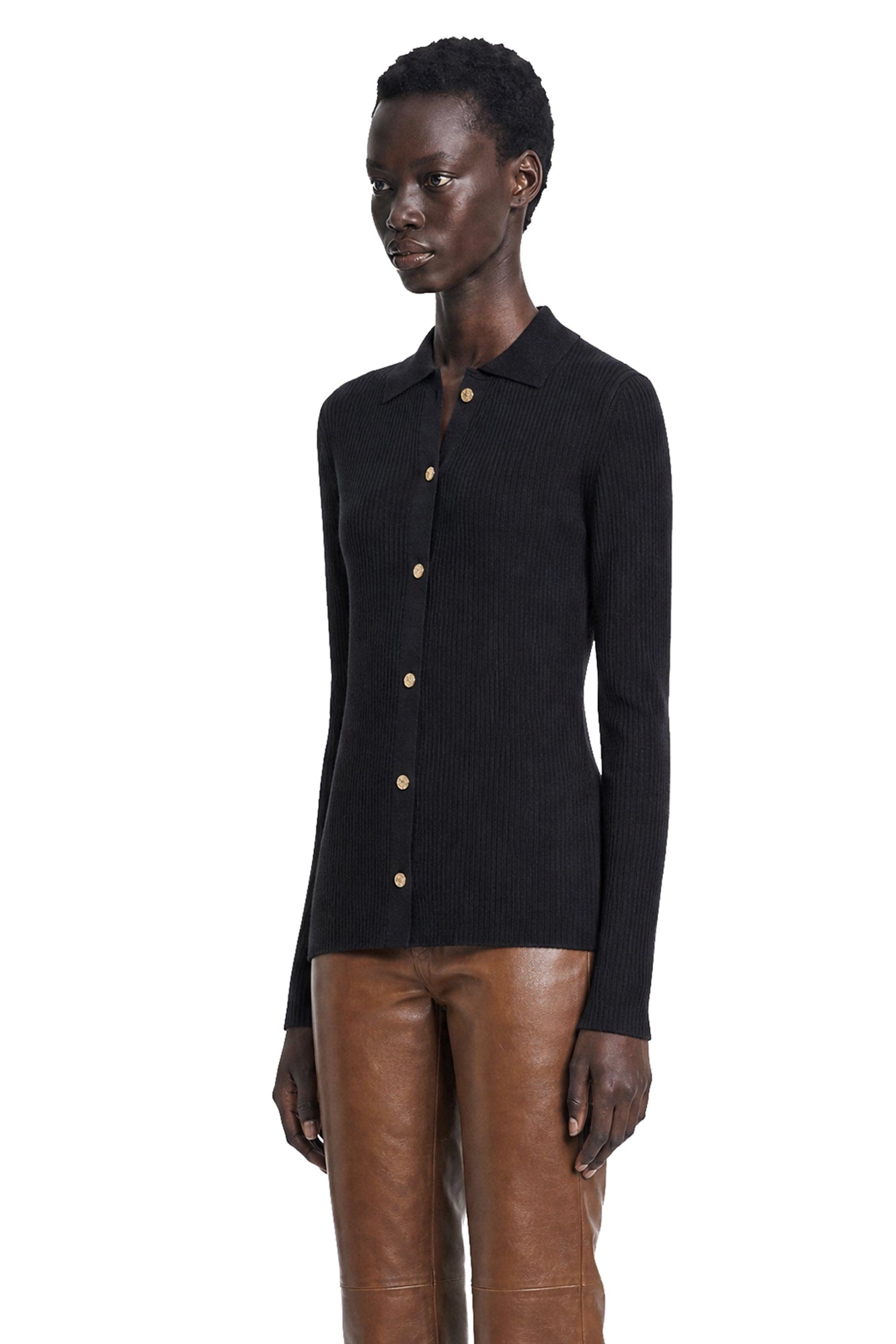 Max Mara Woollen Yarn Fitted Cardigan