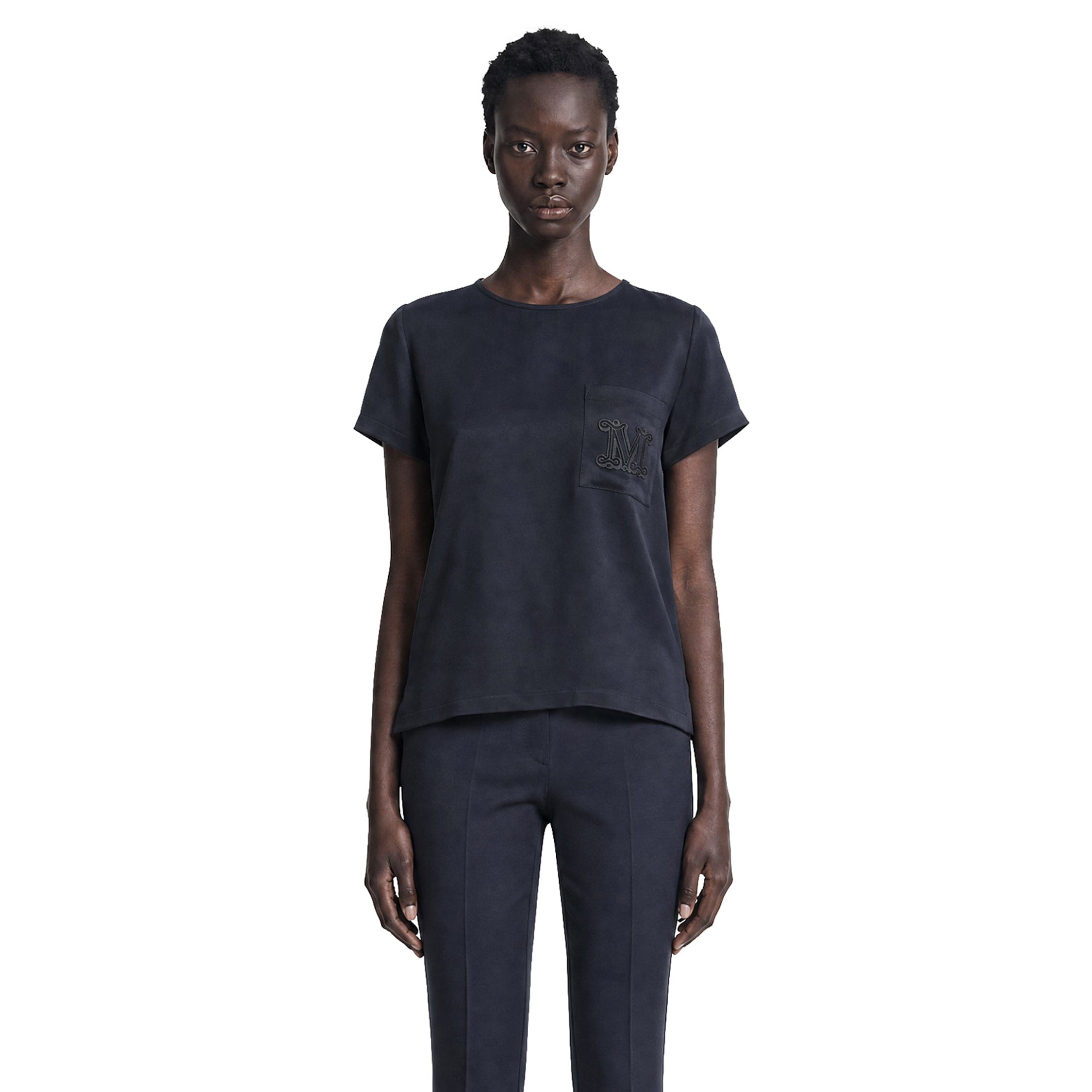 Max Mara Crepe de Chine Pocket T-Shirt