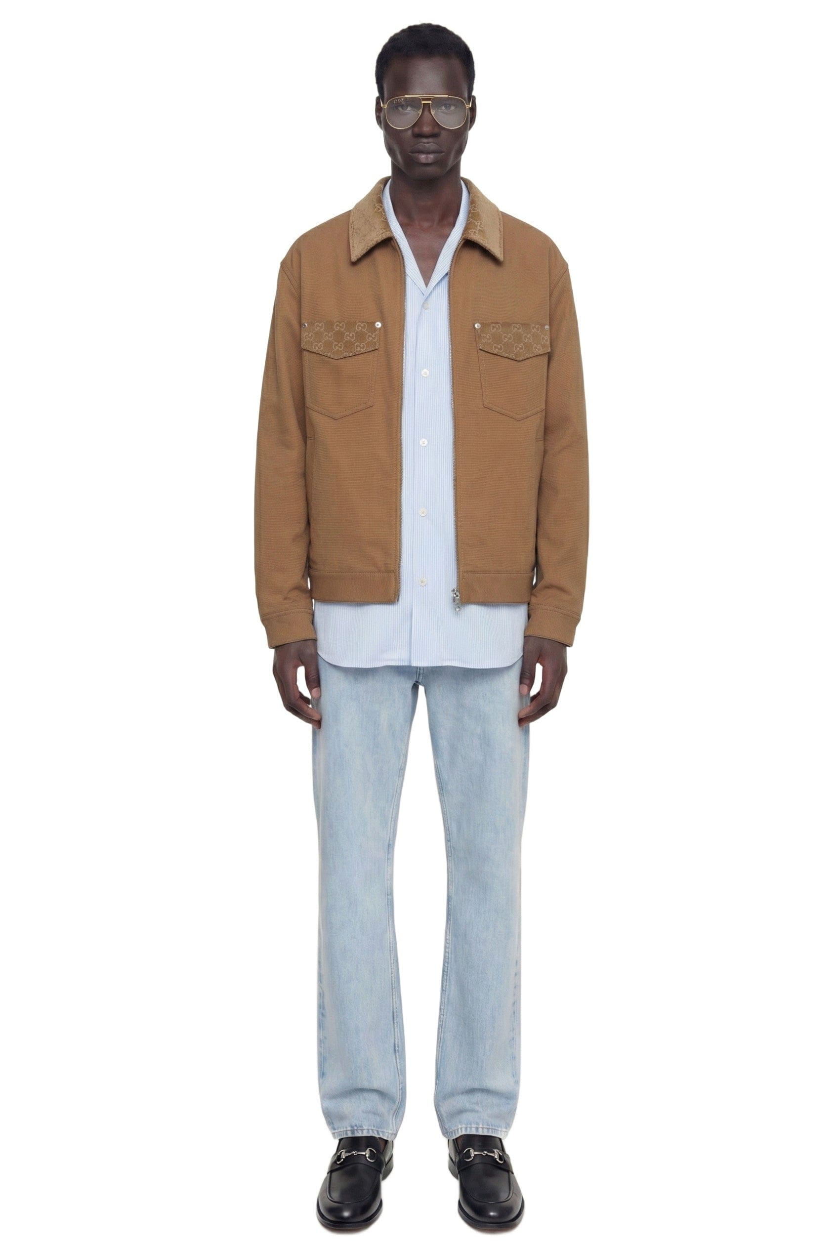 Gucci Pinstriped Cotton Poplin Bowling Shirt