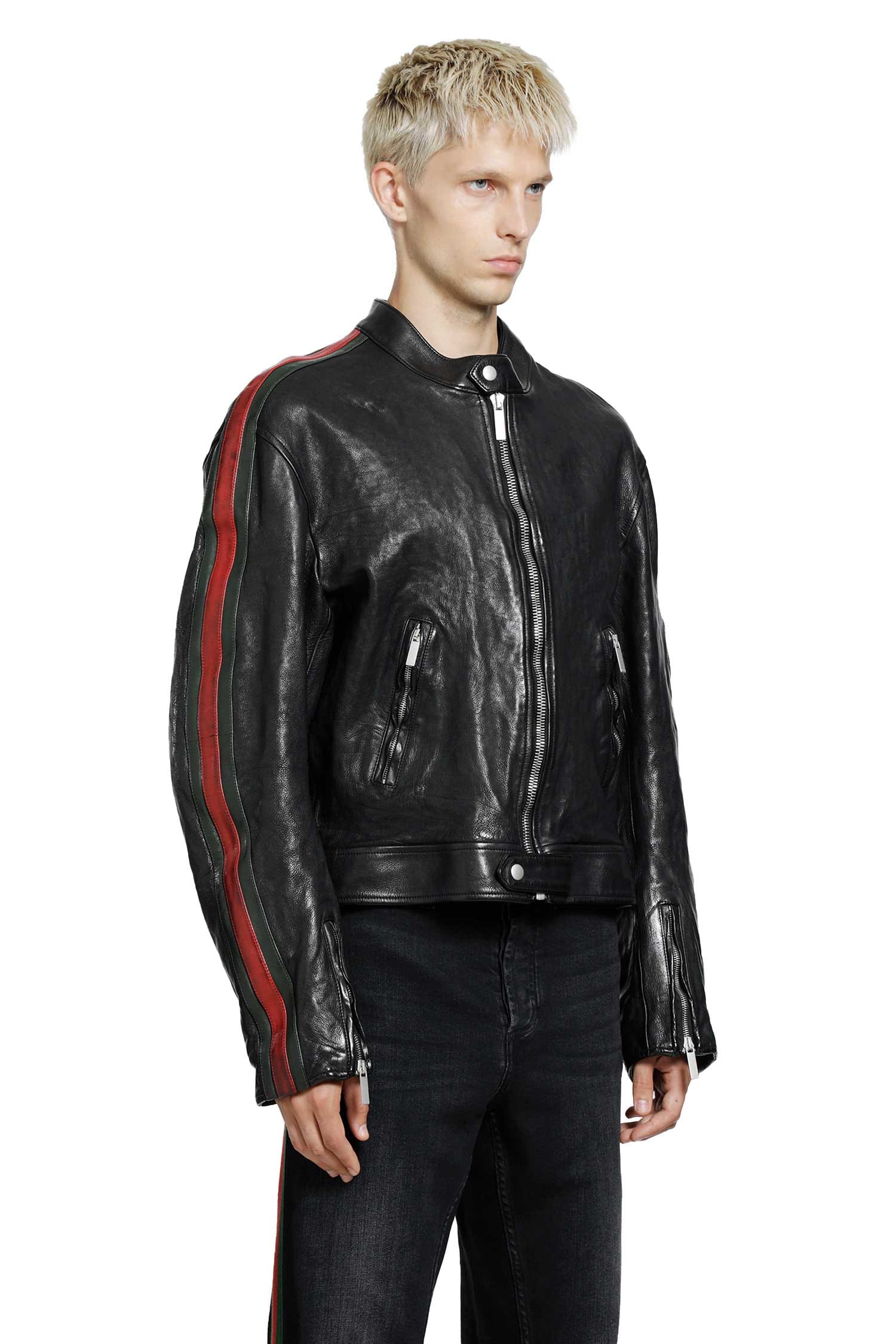 Gucci Buffalo Leather Biker Jacket