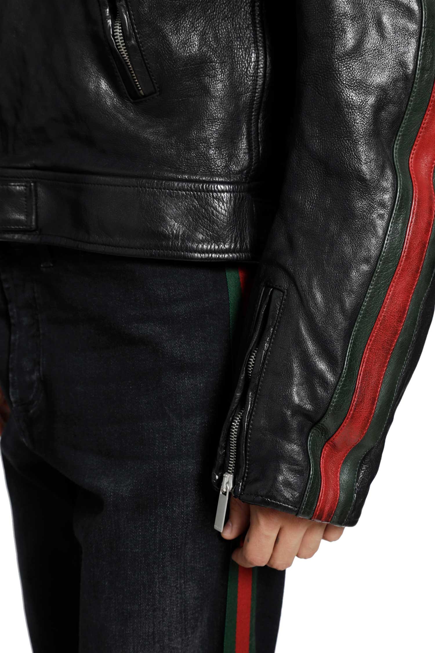 Gucci Buffalo Leather Biker Jacket